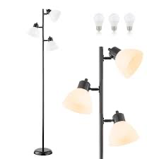 FAGIGY Adjustable Floor Lamp - Modern Pole Lamp 3 Light Tree 