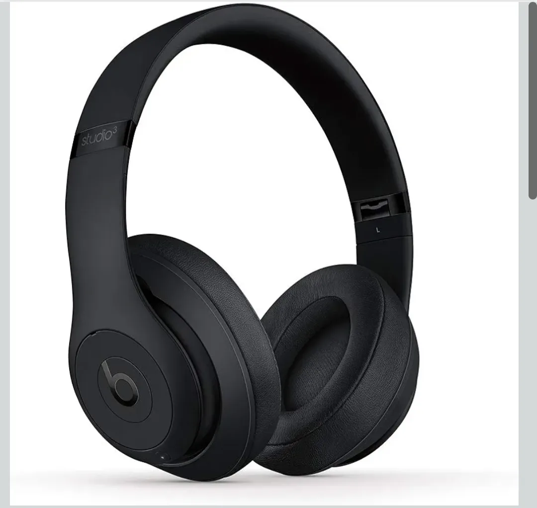 Beats Studio3 Wireless Noise Cancelling Over-Ear Headphones - Apple W1 Headphone Chip, Class 1 Bluetooth, 22 Hours of Listening Time, Built-in Microphone - Matte Black
