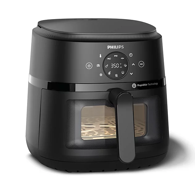 Philips Airfryer 2000 Series – 13 Ways to Cook, 6.2L Capacity, Compact Design with Cooking Window, RapidAir Technology, Fry with up to 90% Less Fat, Easy to Clean (NA230/00)
