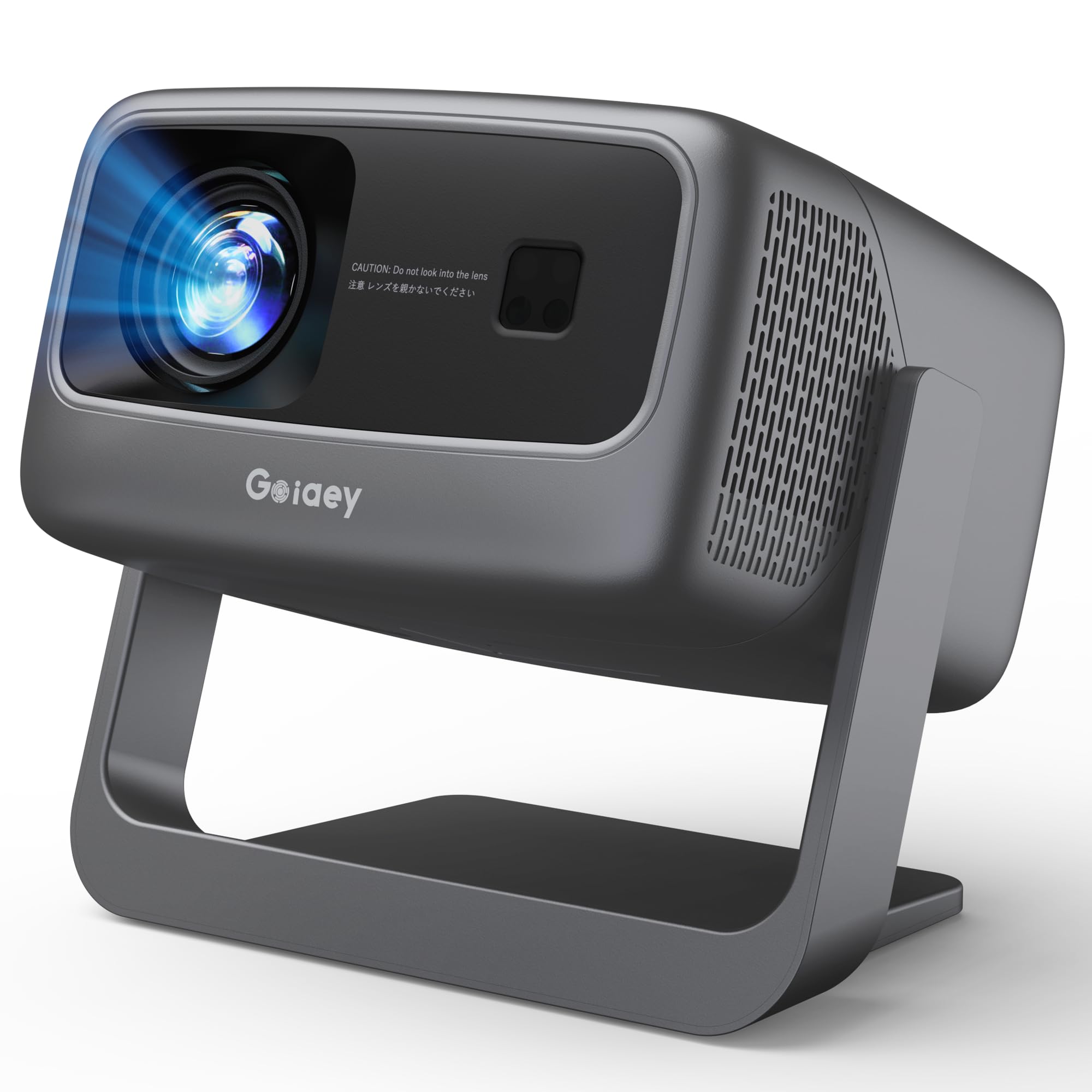 [3500 ANSI/Official Apps/50W Audio] Outdoor 4K Projector with WiFi and Bluetooth, Auto Focus, Auto Keystone Smart Projector Support DoIby Audio, 2026 Upgrade GO2 Short Throw Projector with 360°Stand