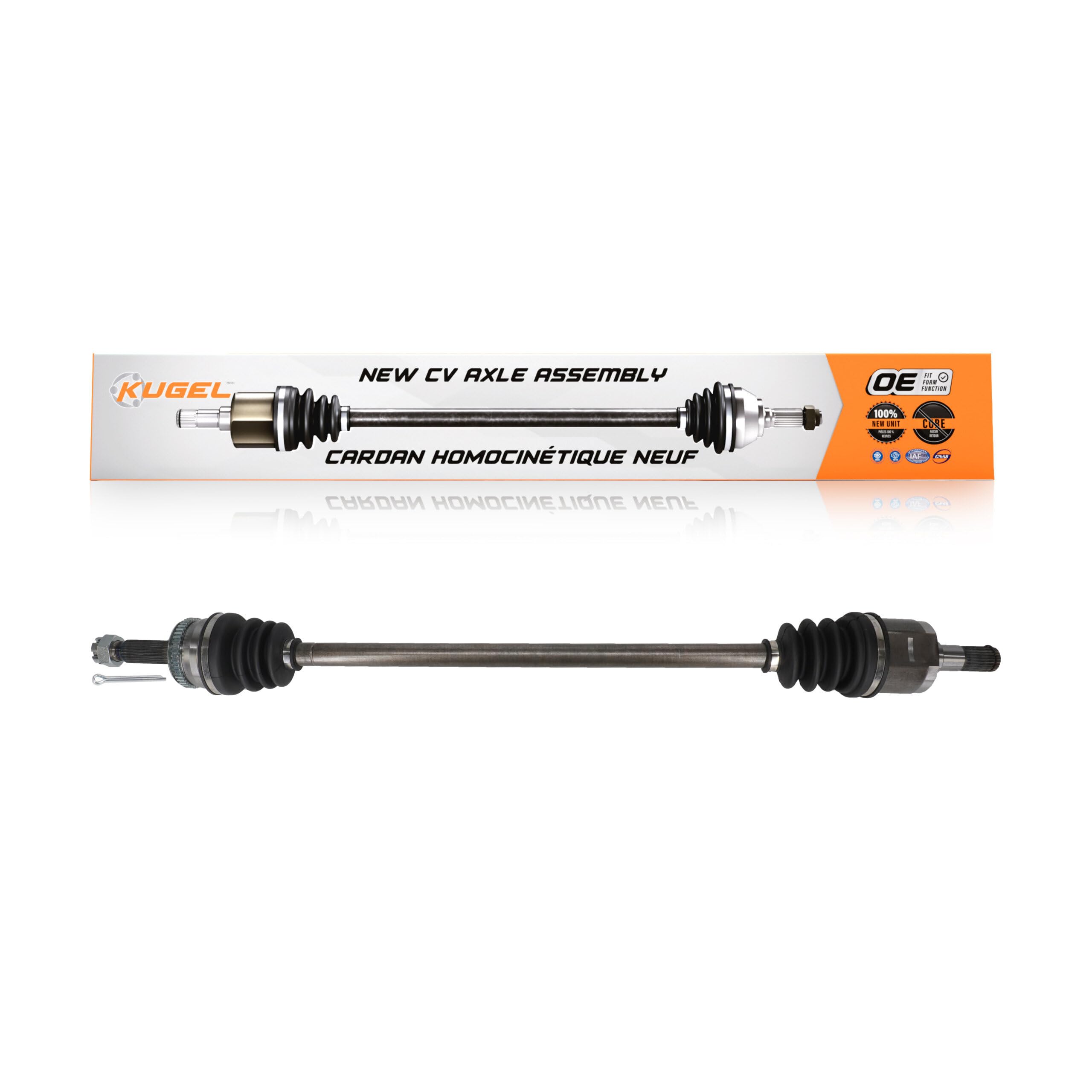 Kugel Front Right (Passenger Side) CV Axle Shaft NCV-HY75531 Replacement For 2006-2011 Hyundai Accent Kia Rio Rio5 Dodge Attitude
