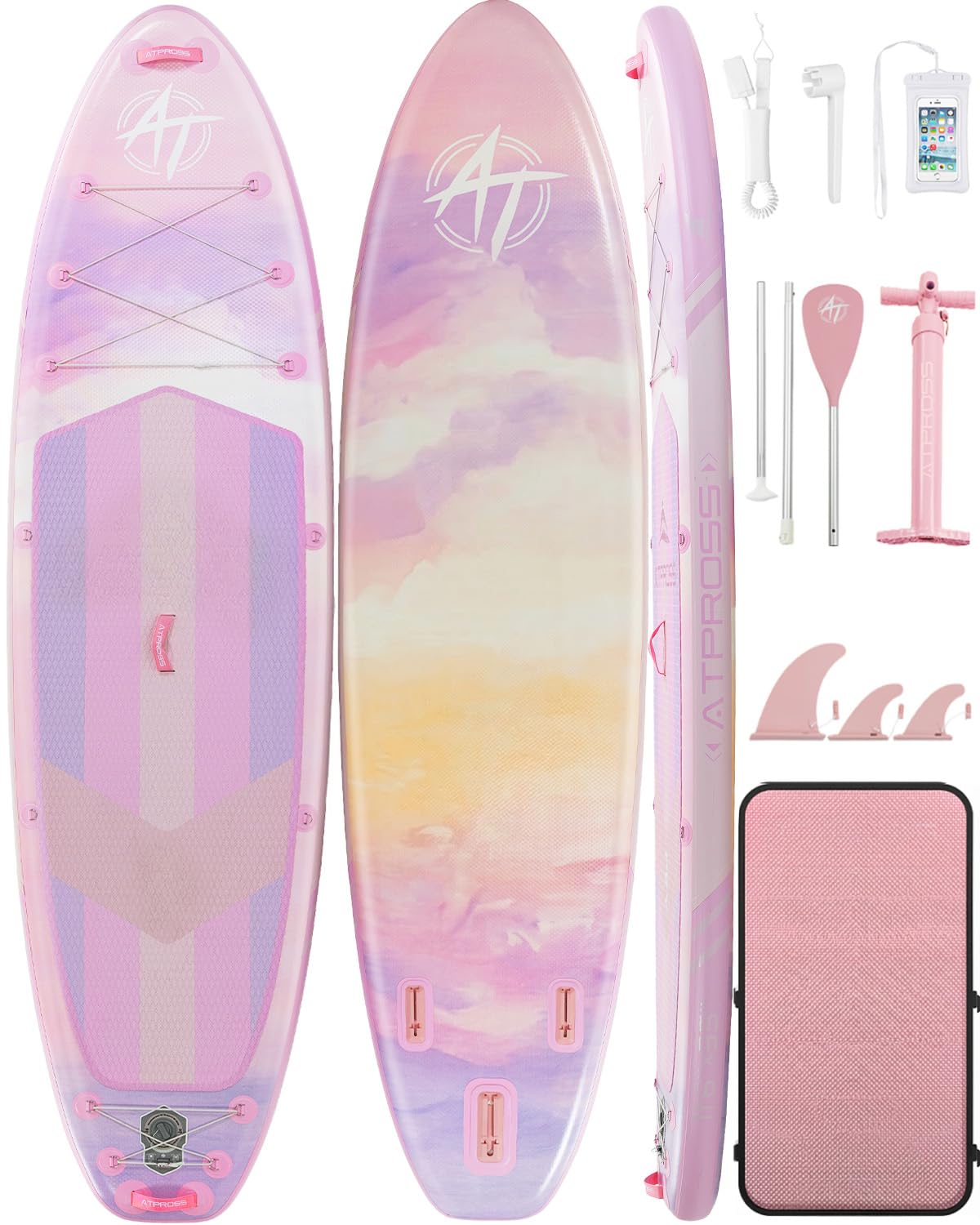 10'6''/11'6"x35" Inflatable Paddle Board with SUP Accessories