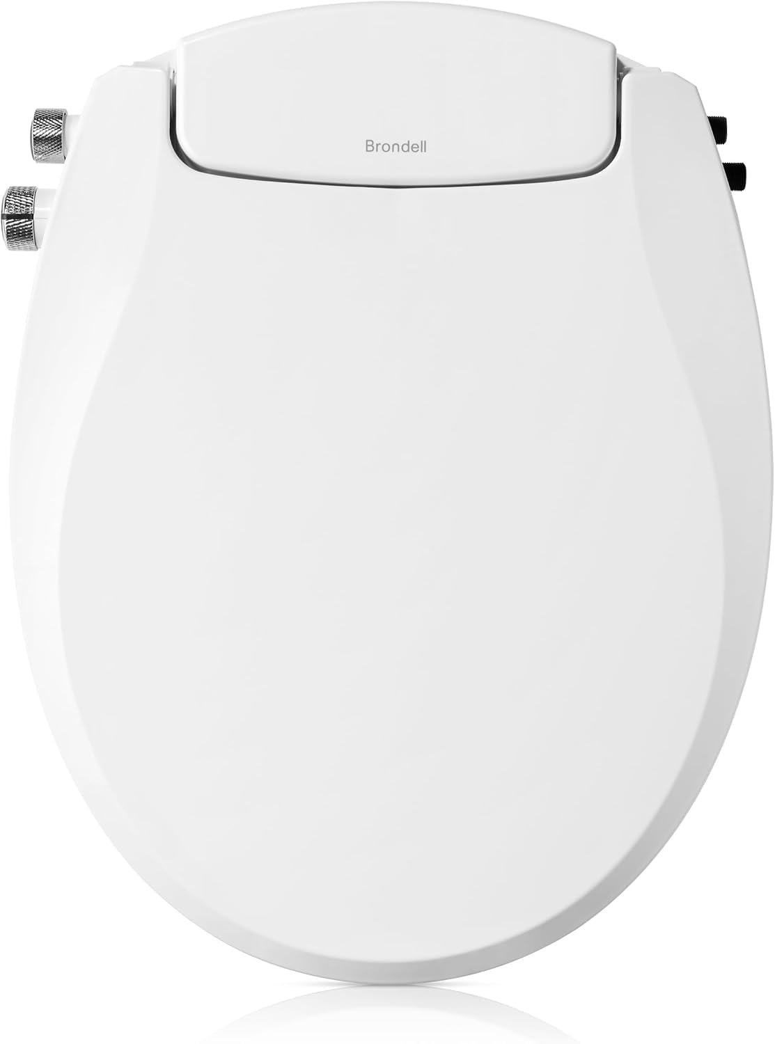 Brondell Bidet Toilet Seat Non-Electric Swash Seat, Fits Round Toilets, White ? Dual Nozzle System, Ambient Water Temperature ? Bidet with Easy Installation