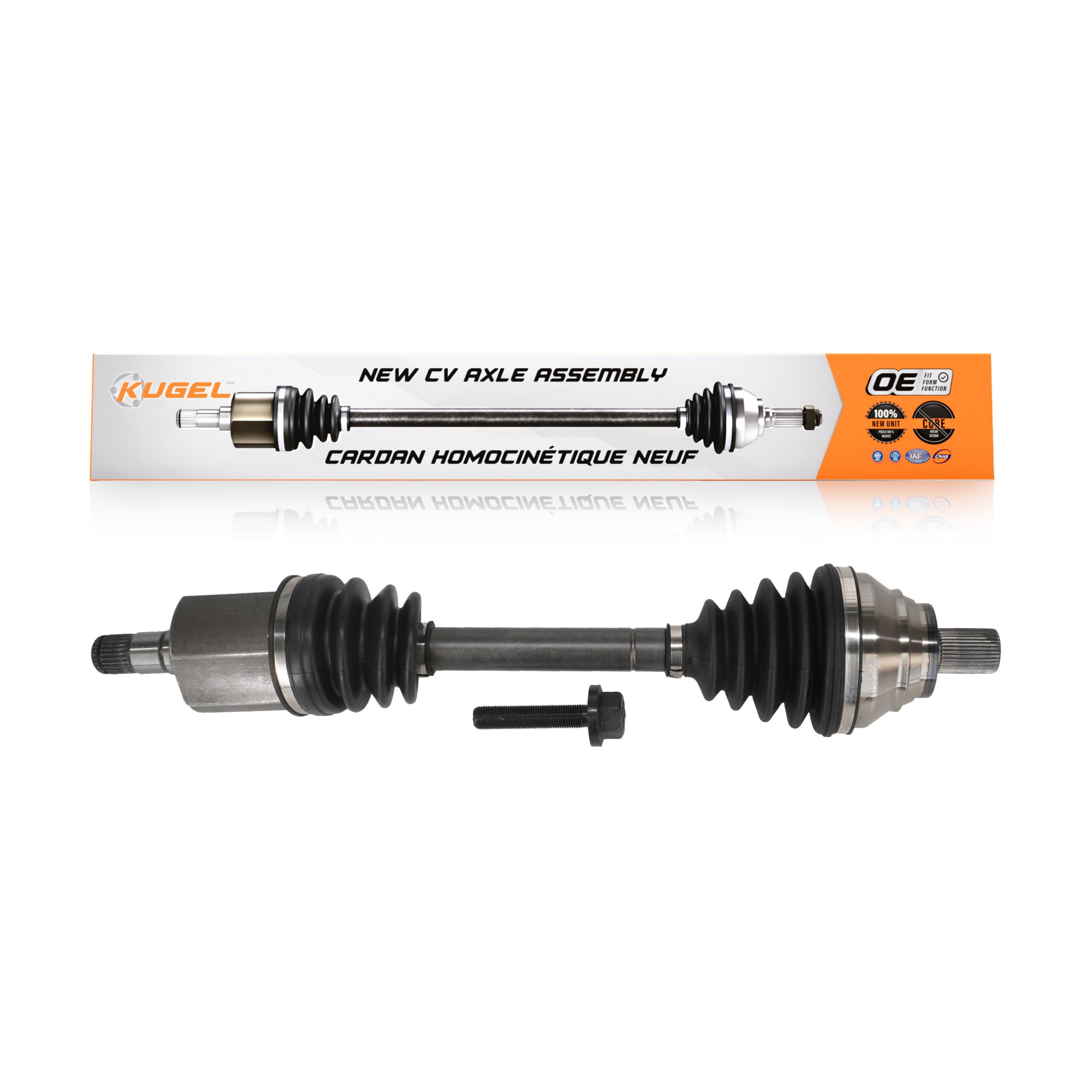 Kugel Front Left (Driver Side) CV Axle Shaft NCV-VW23016 Replacement For Volkswagen Tiguan Audi Q3 Quattro CC Passat Limited