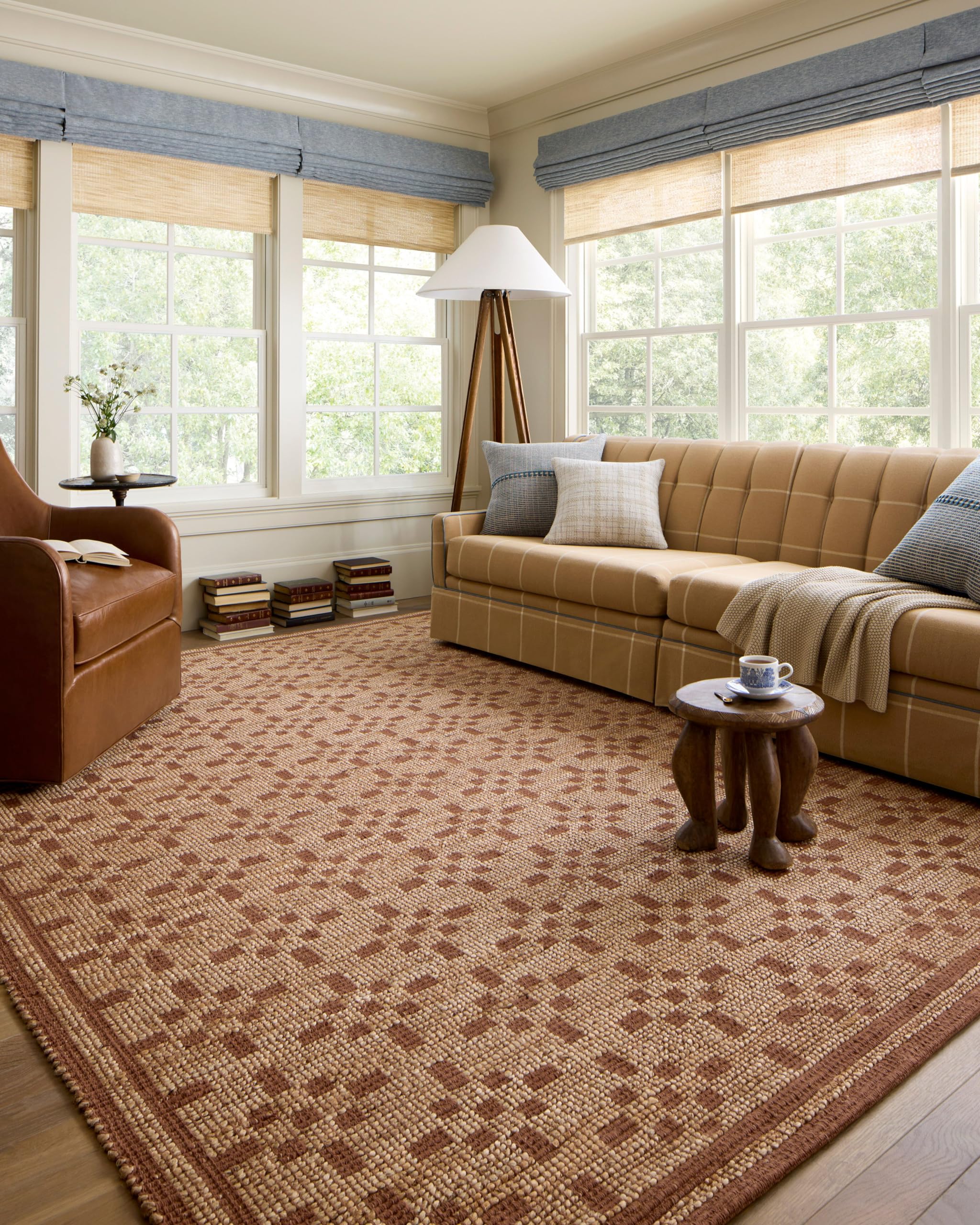 Loloi Chris Loves Julia Judy Collection JUD-07 Natural/Spice 2'-3" x 3'-9" Accent Rug