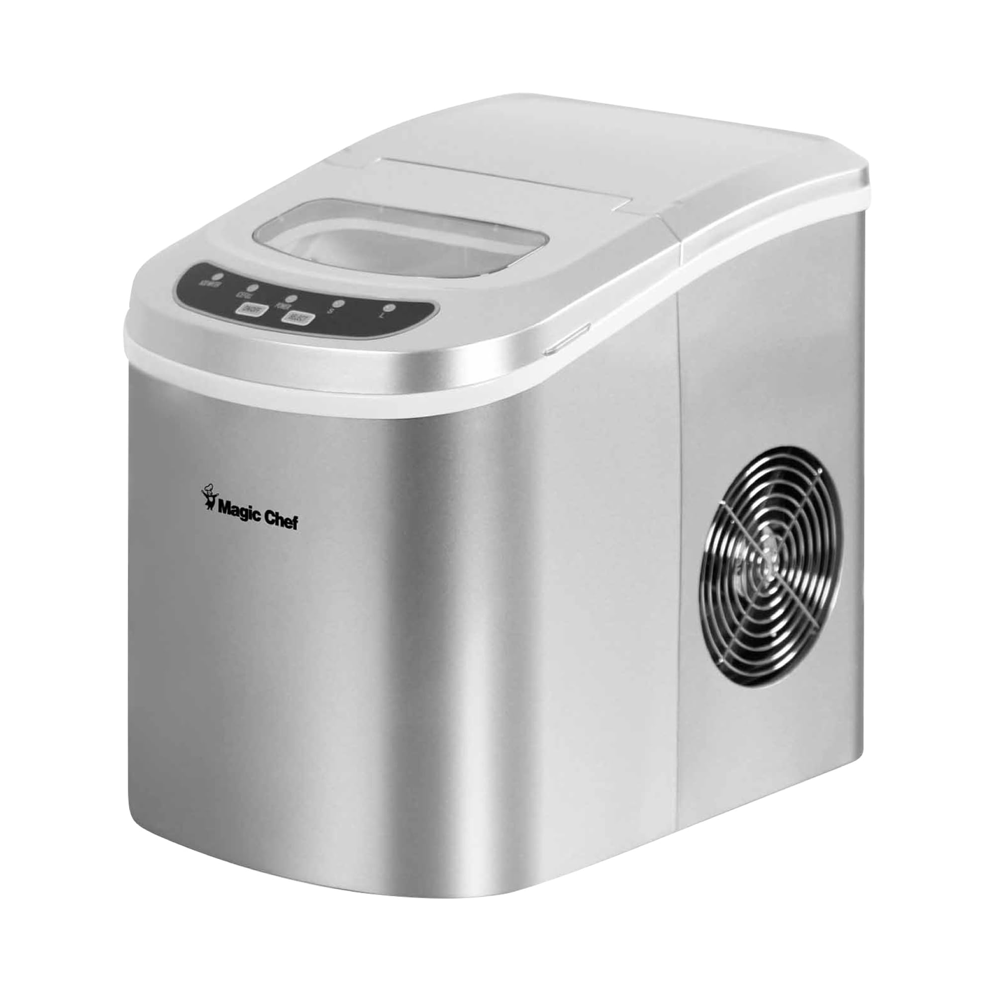 Magic Chef 27-Lb. Portable Silver Countertop Ice Maker