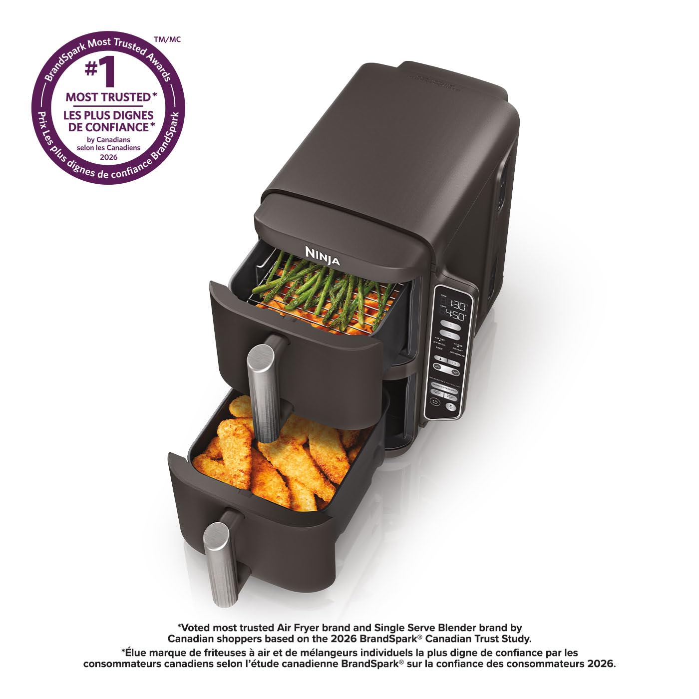 Ninja Air Fryer DoubleStack, 8 Qt/7.6L, 6-in-1, Black, SL201C