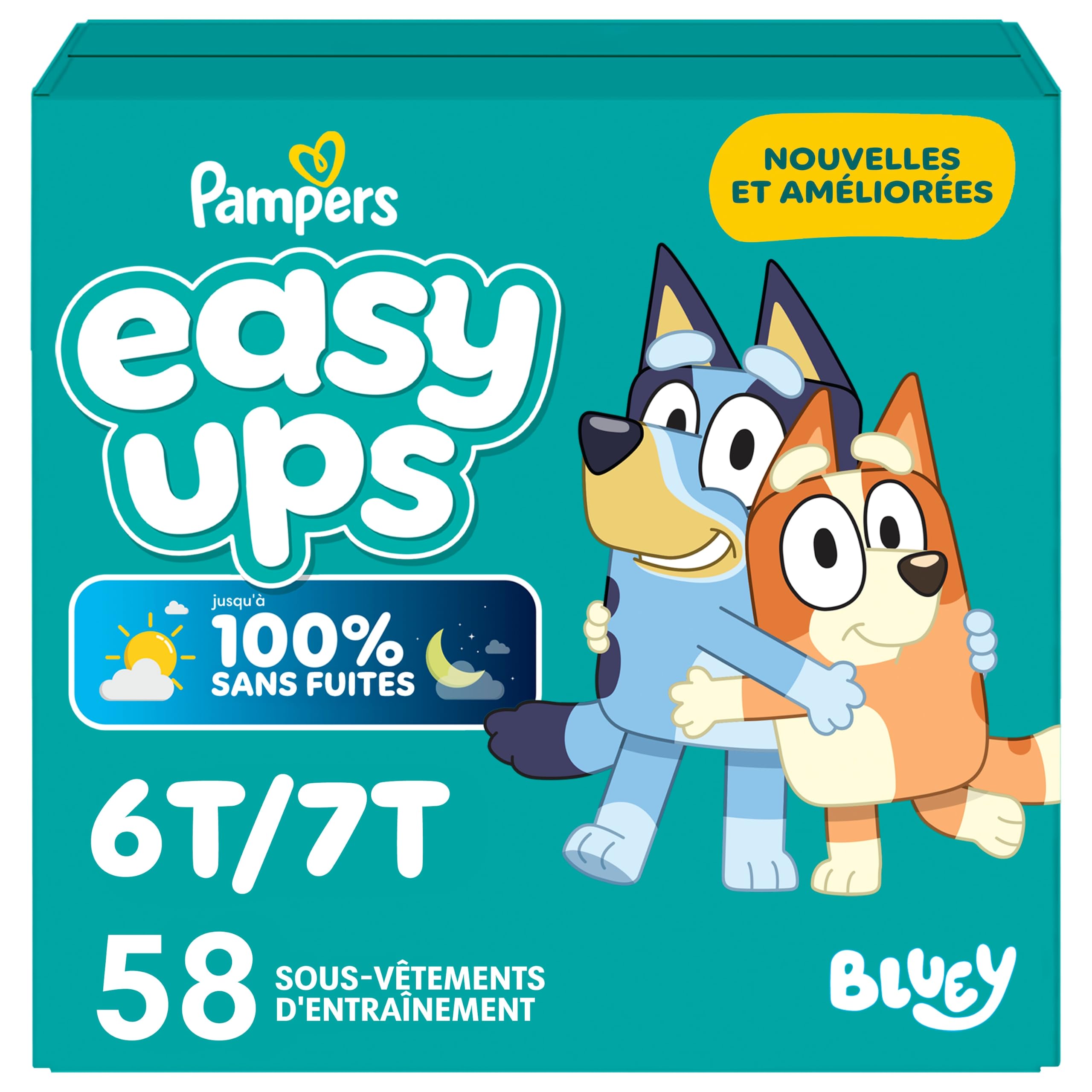 Pampers Easy Ups Training Underwear Boys Size 8 6T-7T, 58 Count