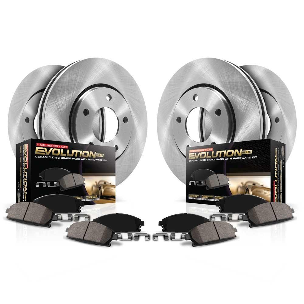 PowerStop Z17 Replacement Brake Pad & Rotor Kit Front & Rear KOE7574