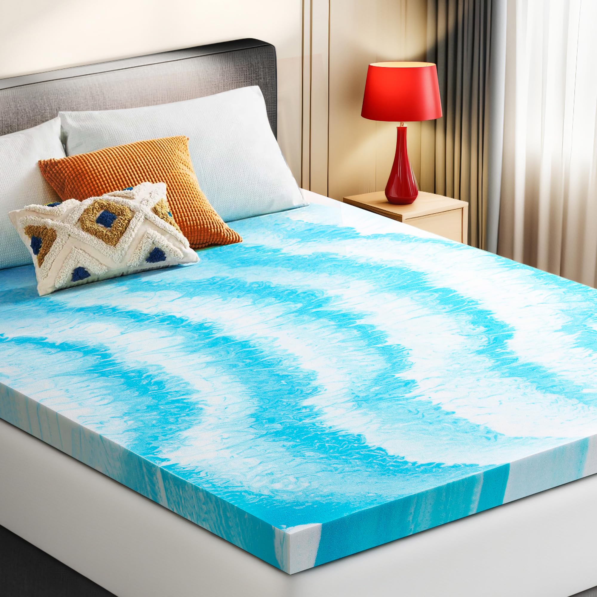 Premium Dual Layer 3 Inch Memory Foam Mattress Topper, 2 Inch Gel Memory Foam and 1 Inch Pillow Top Mattress Pad Cover for Back Pain, Comfort Supportï¼ˆTwin Size 39" x 75"ï¼‰