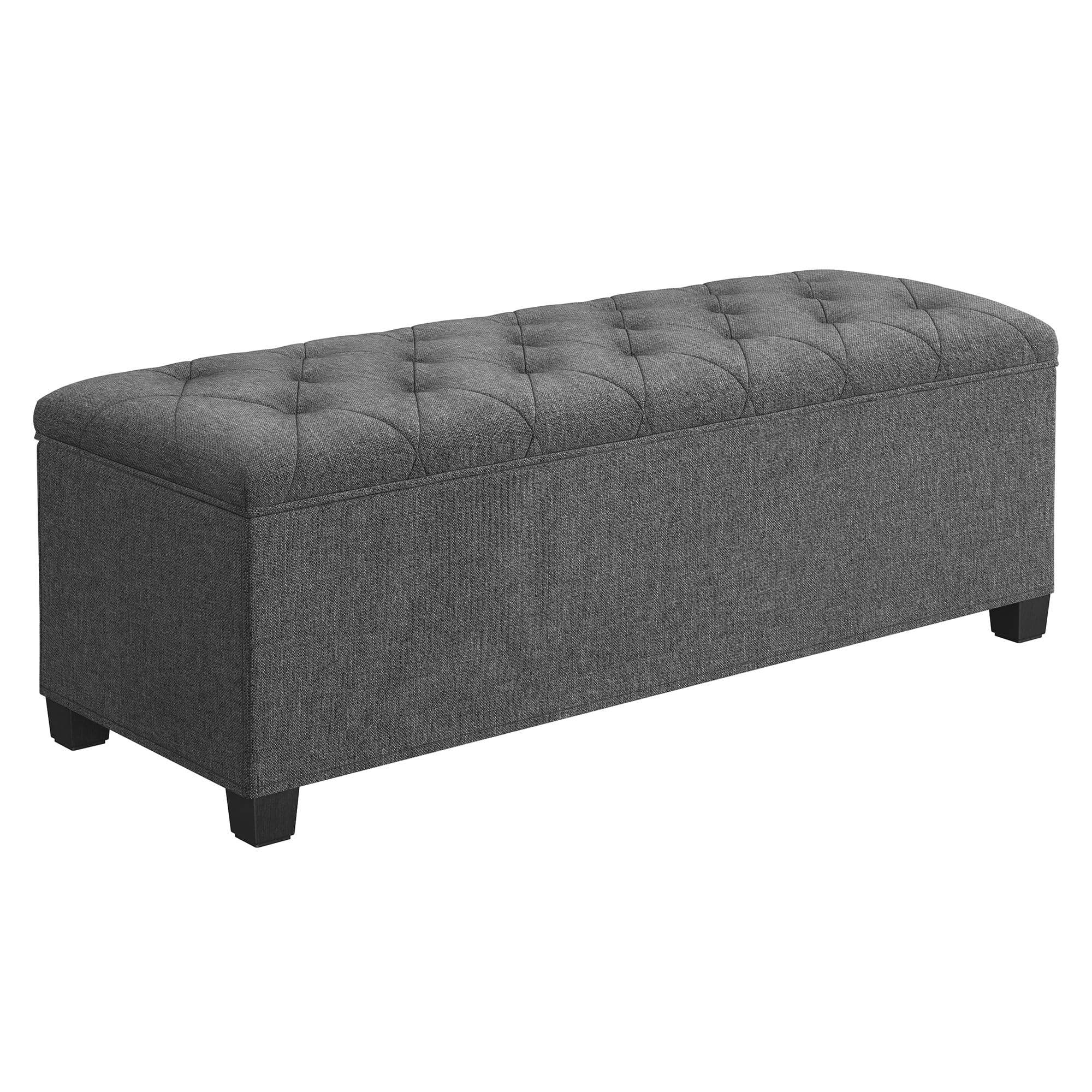 SONGMICS Storage Ottoman Bench, Foot Rest with Legs, Storage Chest