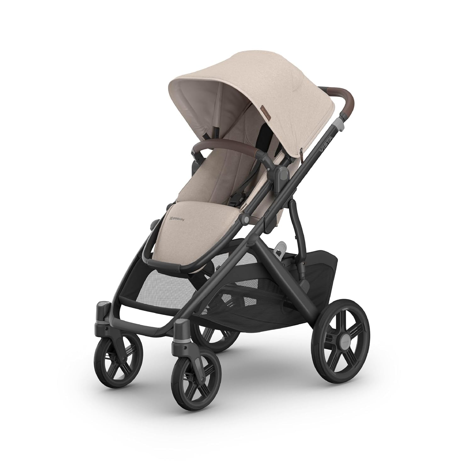 UPPAbaby Vista V3 Convertible Single-to-Double Stroller for Baby & Toddler, 30+ Configurations, Car Seat Compatible, All-Wheel Suspension, XL Basket ? Ada (Sandstone MÃ©lange/Carbon Frame)
