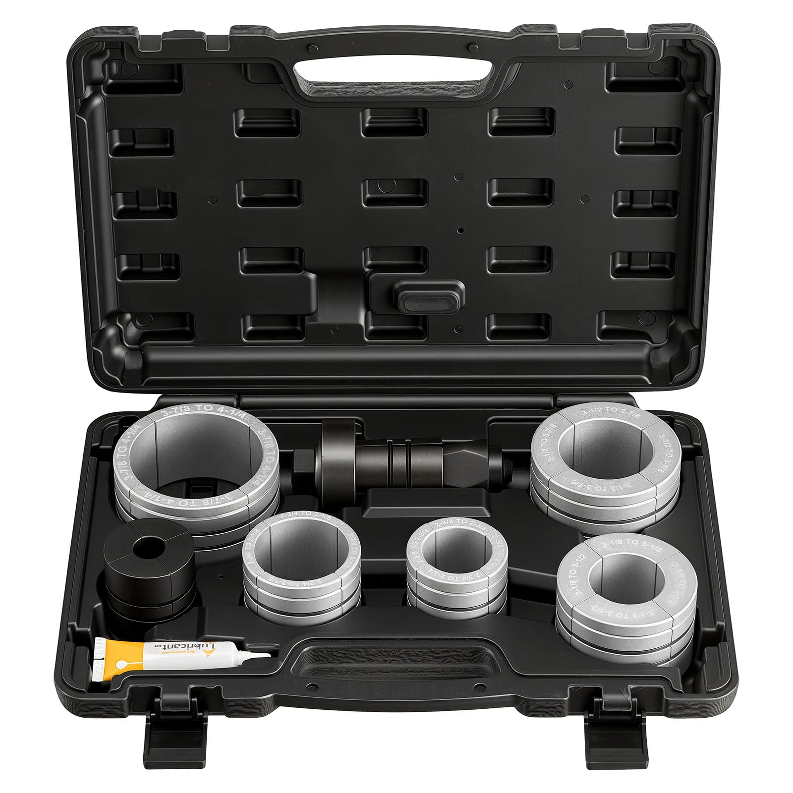 VEVOR Exhaust Pipe Expander Tool Kit, 1-5/8" to 4-1/4" Exhaust Pipe Stretcher, Muffler Pipes Spreader with 7 Heavy-Duty Collects & Storage Case, Automotive Car Tool Kit for Tailpipes Tubes