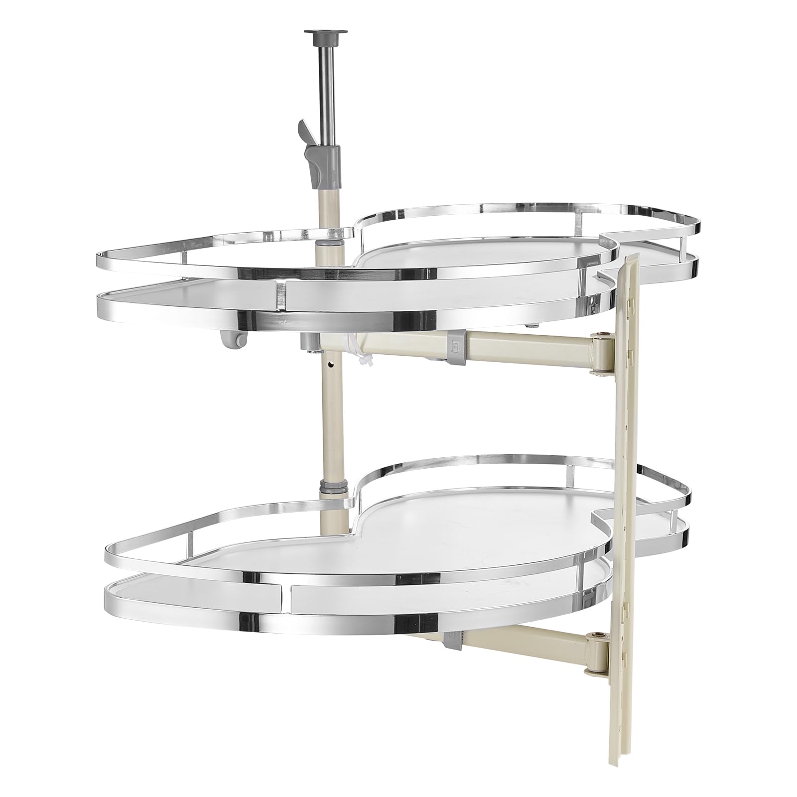 VEVOR Swing Right Blind Corner Cabinet, Pull Out Organizer for 36 inch Width Blind Cabinet, 2 Tier Height Adjustable Swing Tray, Soft Close Kitchen Cloud Organizer, Right Open