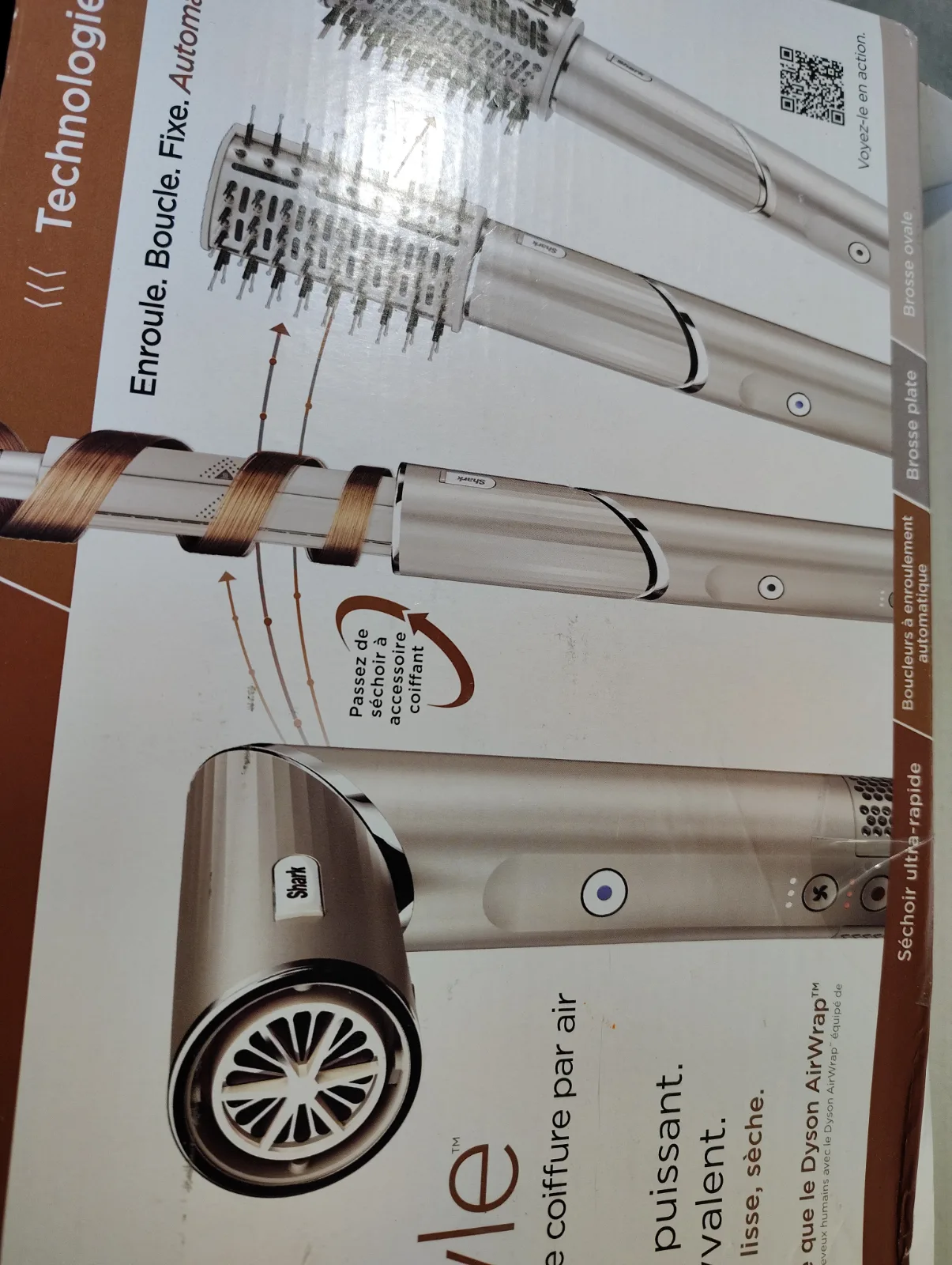 Shark HD430C FlexStyle Air Styling & Drying System, Powerful Hair Blow Dryer & Multi-Styler with Auto-Wrap Curlers, Paddle Brush, Oval Brush, Concentrator Attachment, Stone