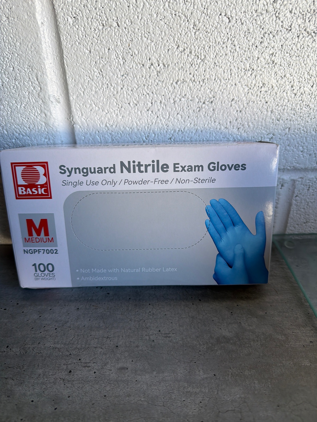Basic Medical NGPF-7002 Blue Nitrile Exam Gloves
