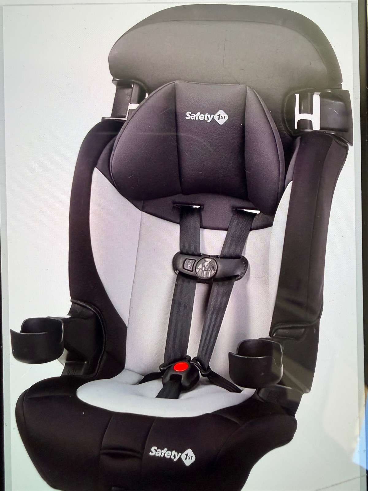 Safety 1st Grand 2-in-1 Booster Car Seat, Converts from High Back to Belt-Positioning Booster, High Back Seat for Kids 40-65 Pounds, and Belt-Positioning 40-100 Pounds, Black Sparrow