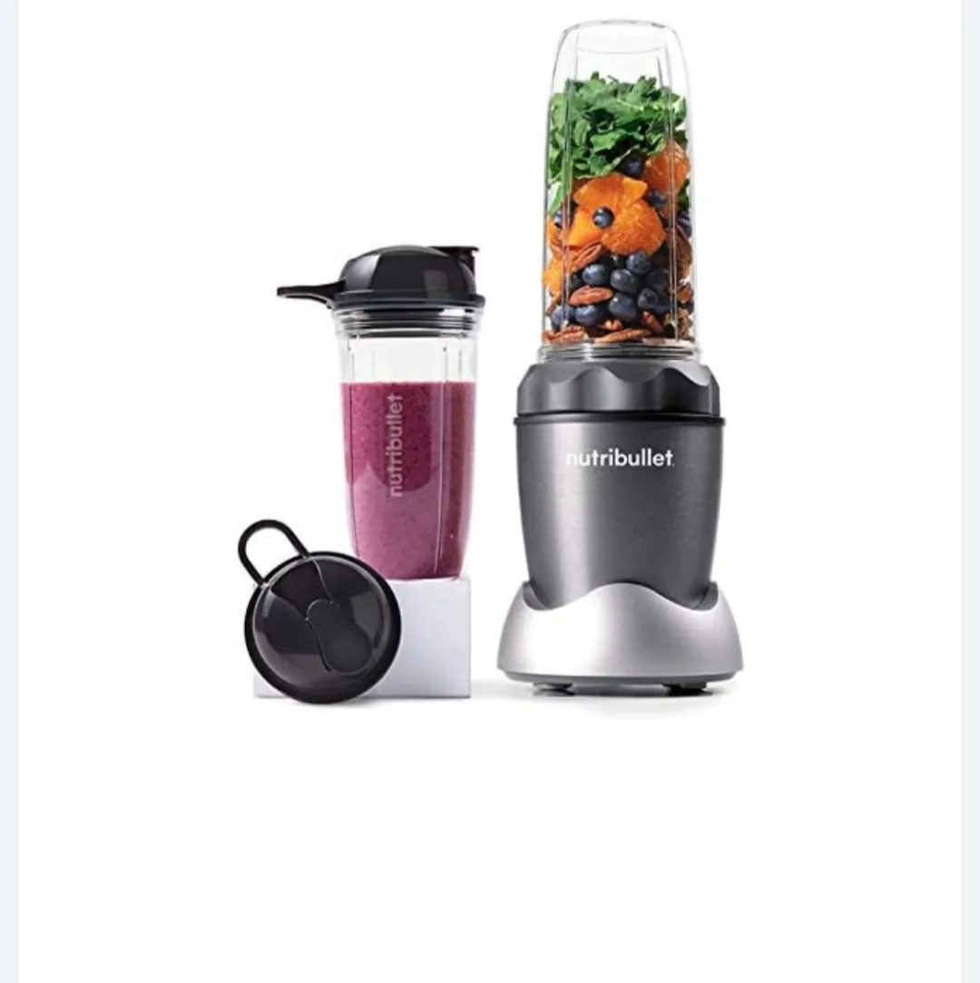 Nutri Bullet NB50100C Pro 1000 Single Serve Blender (1000W) 7-Piece Set, Dark Gray/Light Gray Skirt