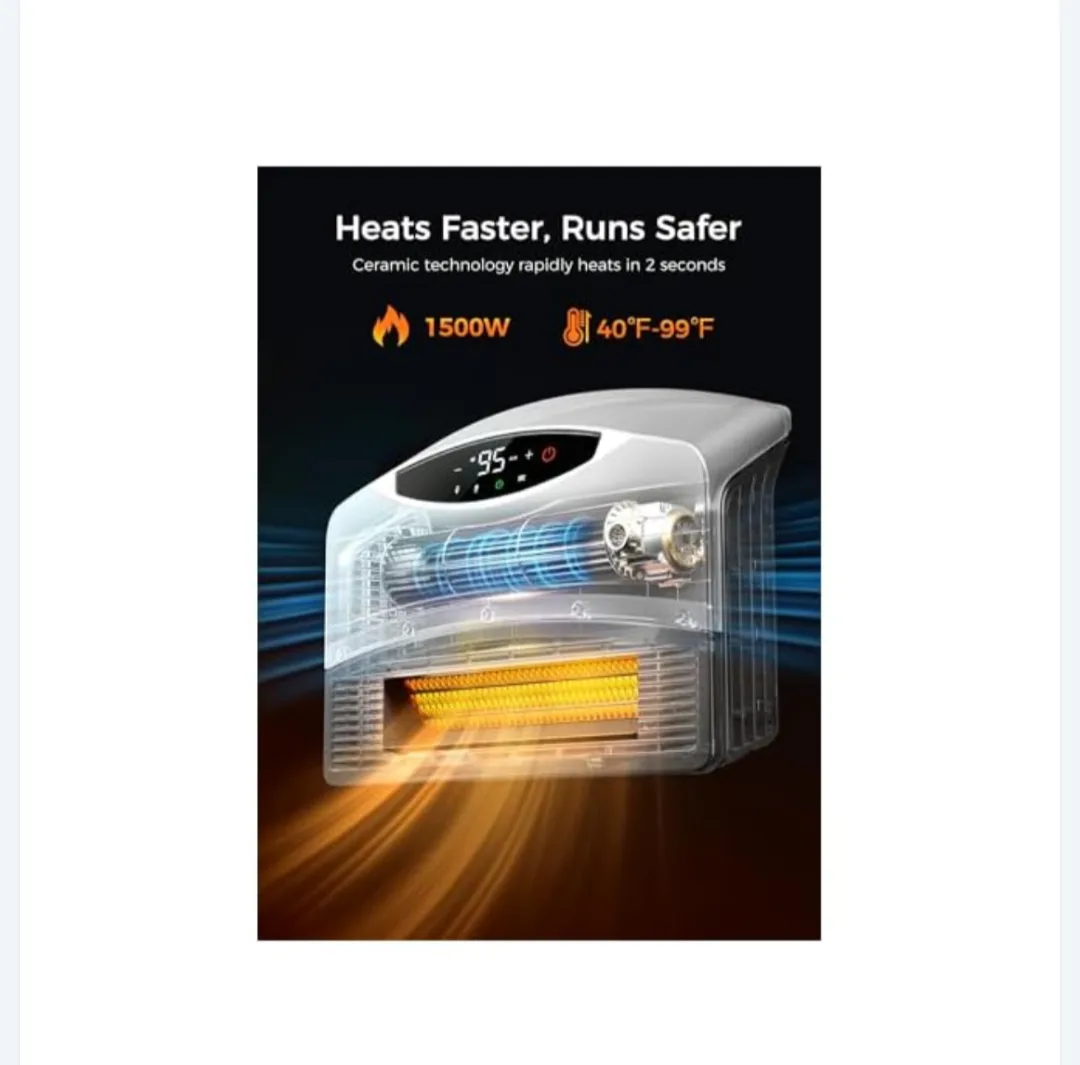 GiveBest Electric Wall Heater with WiFi and Remote Control