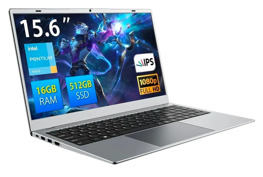 15.6" FHD Laptop, Pentium 6500Y, 16GB RAM 512GB SSD PC Computer Anti-Glare Screen | Privacy Shutter Webcam | HDMI USB 3.2 WiFi 5 BT5.0 | MicroSD Storage Expansion | For Office Home Study