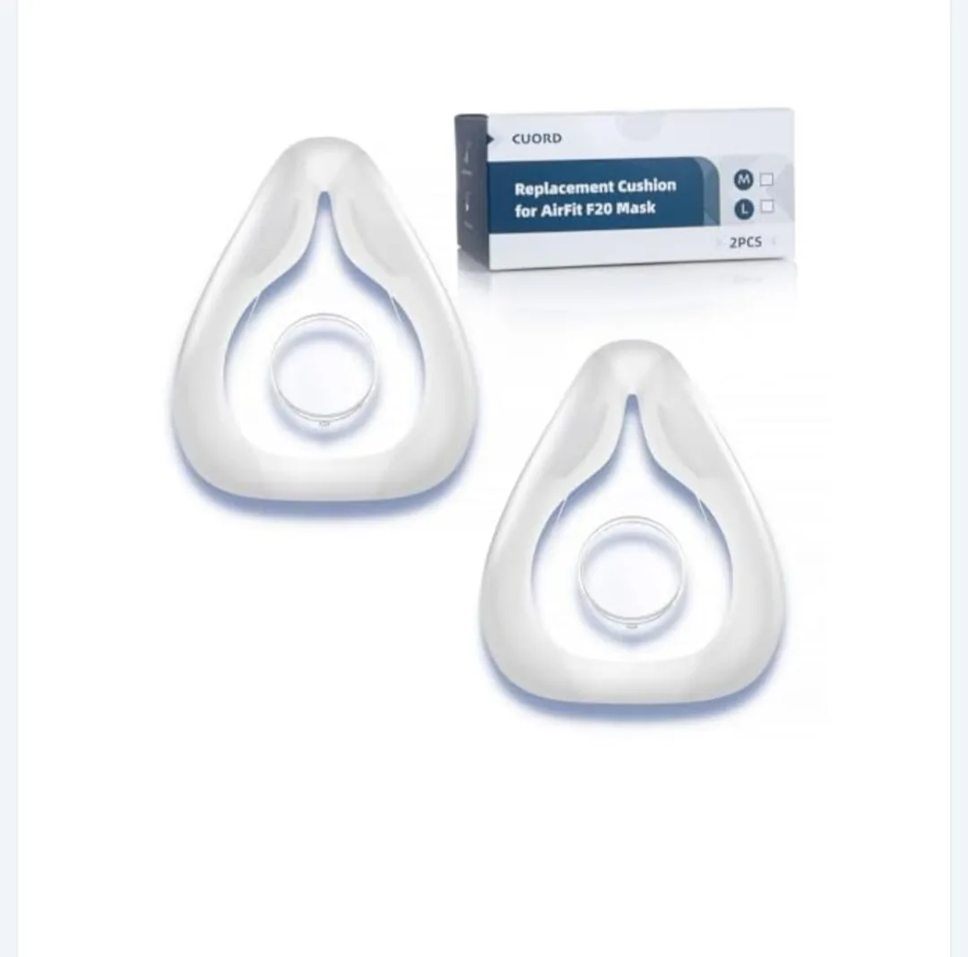 2-Pack Replacement Cushion for ResMed AirFit F20, Compatible with Original Airfit F20 Full Face Mask, Reliable Seal & Perfect Fit, Covers Nose and Mouth, Medium