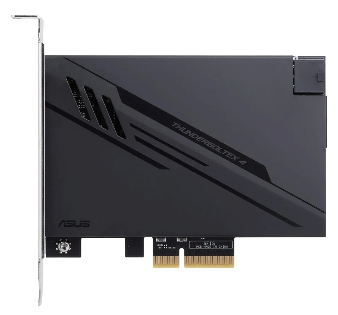 ASUS ThunderboltEX 4 with Intel® Thunderbolt™ 4 JHL 8540 Controller, 2 USB Type-C Ports, up to 40Gb/s bi-Directional Bandwidth, DisplayPort 1.4 Support, up to 100W Quick Charge, Black
