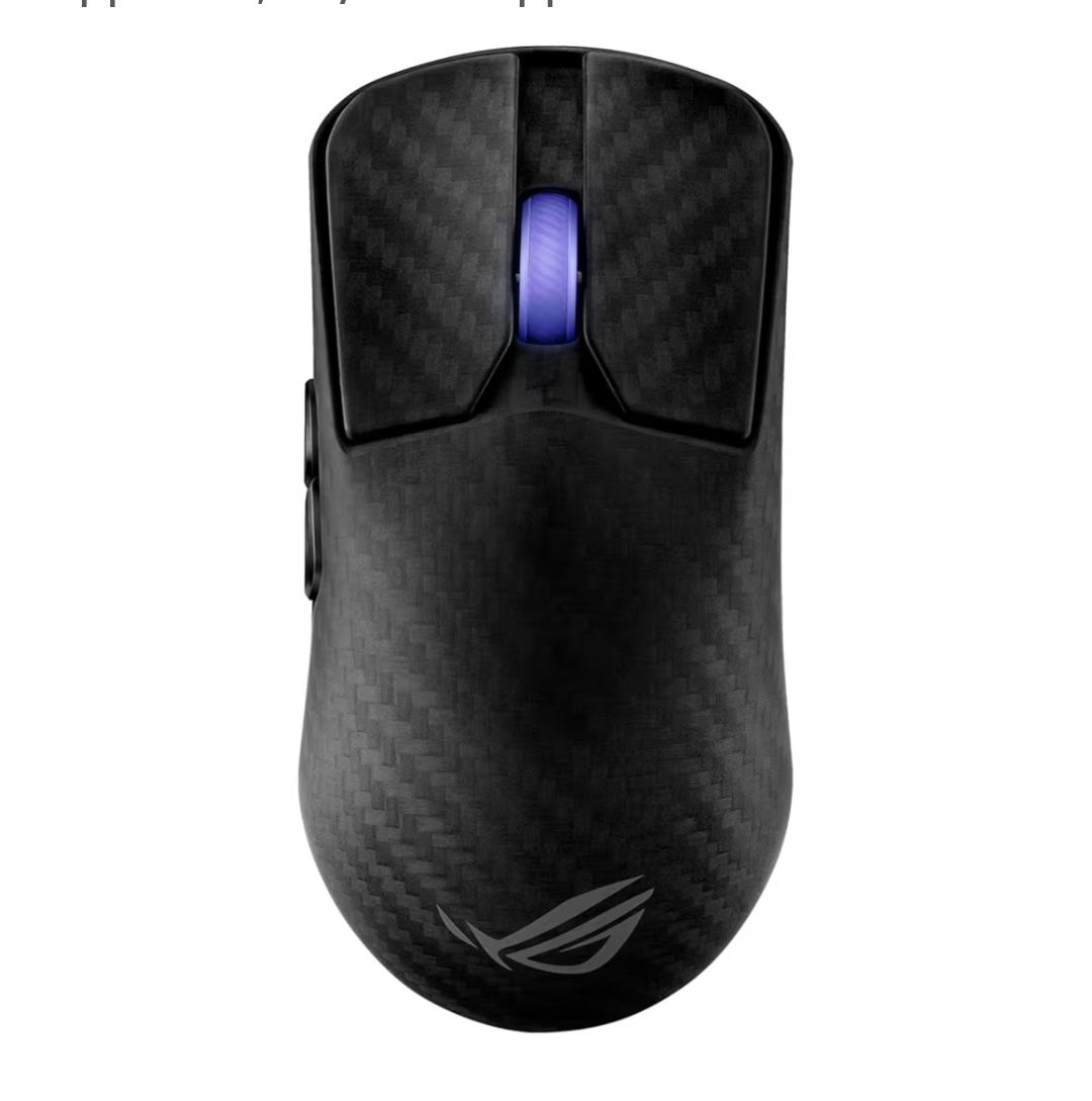 ASUS ROG Harpe Ace Extreme Wireless Esports Gaming Mouse – Carbon Fiber Build, 47g Lightweight, Tri-Mode Connectivity, 42K DPI, up to 70Hr Battery, Glass Skates, Pro-Approved, PC/Mac Support - Black