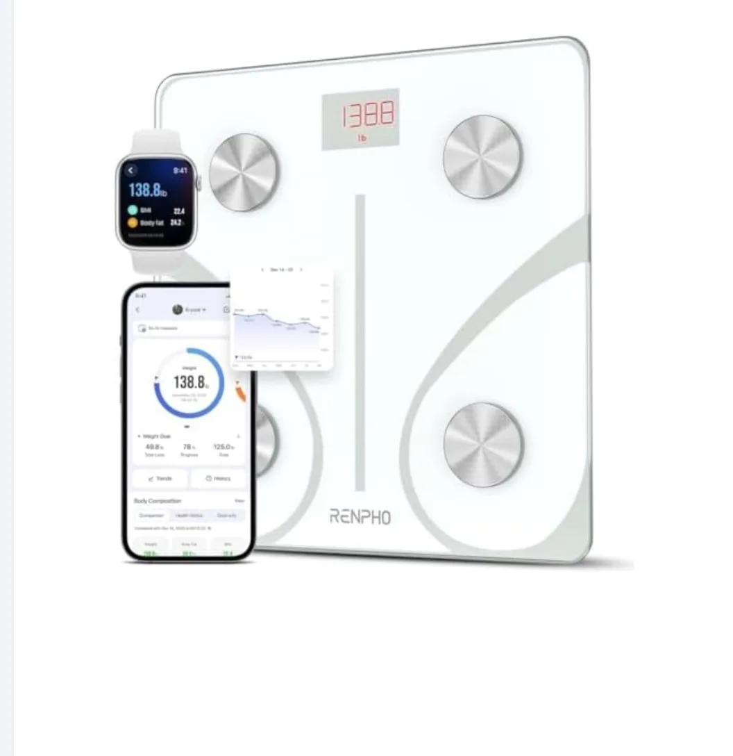 RENPHO Smart Scale Body Weight, Body Fat Scale, 400 lbs, 13 Metrics, Elis 1