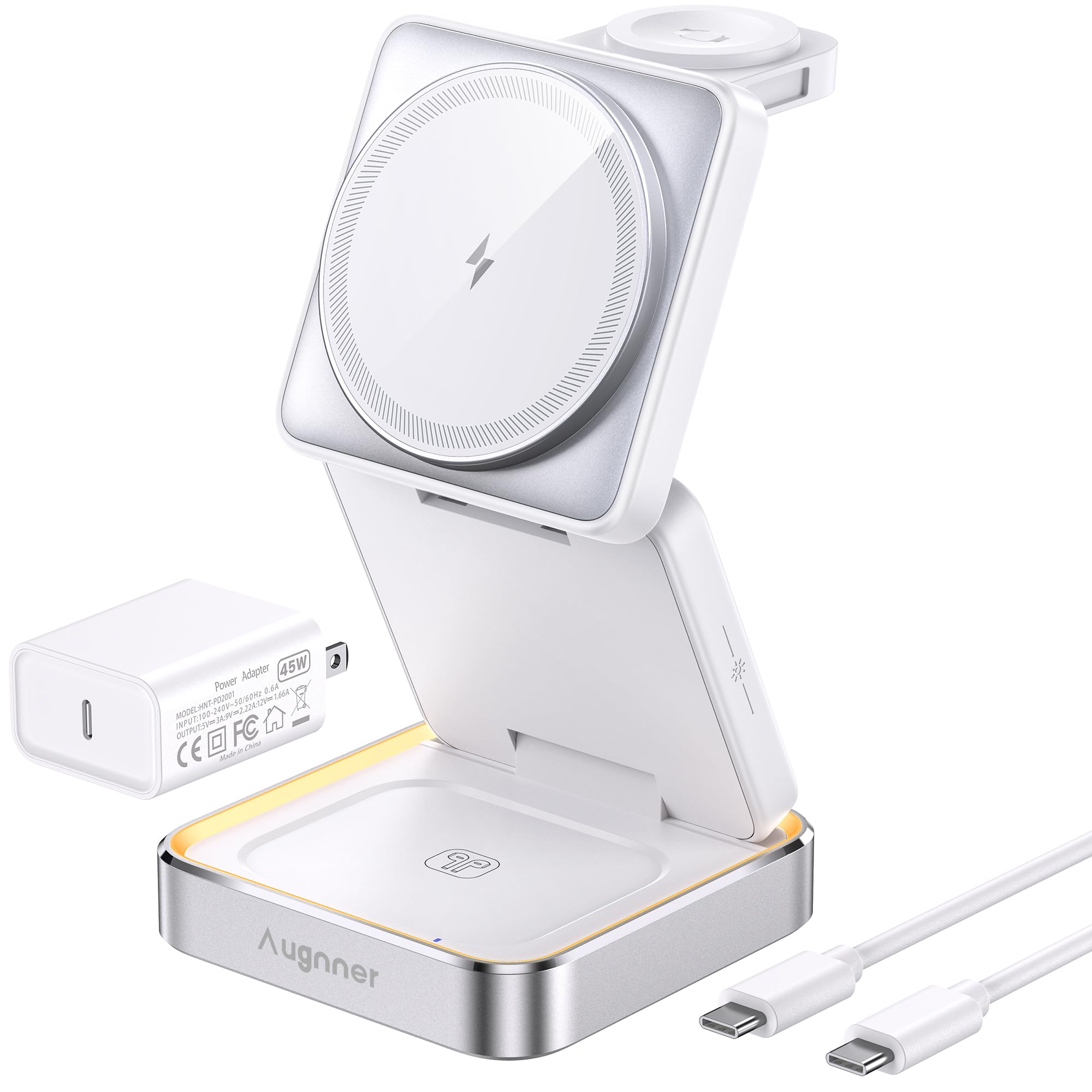 25W Foldable Wireless Charging Station for iPhone Apple Watch Airpods