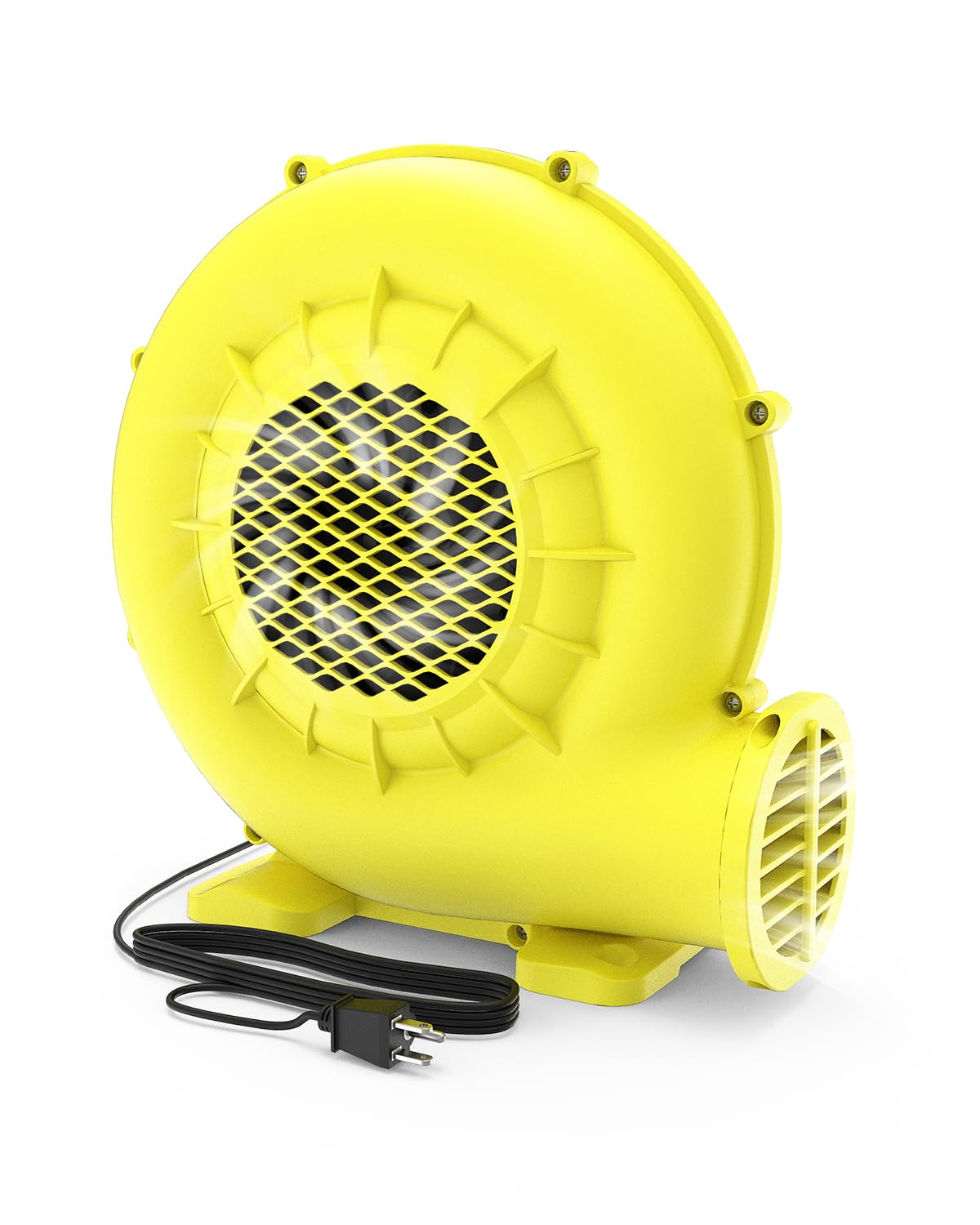 550W Blower for Bounce House: Heavy-Duty Portable Inflatable Blower with Double-Sided Fan Blades, 120V, 4 Ground Stakes for Bouncy Castle, Water Slide, Arch, Outdoor Parties