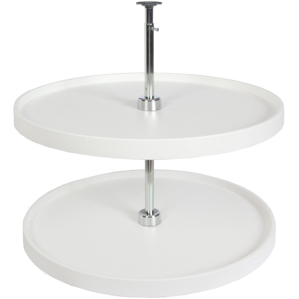 Knape & Vogt PFN32ST-W 31.5 by 32 by 32-Inch Round Polymer Lazy Susan Cabinet Organizer, Full