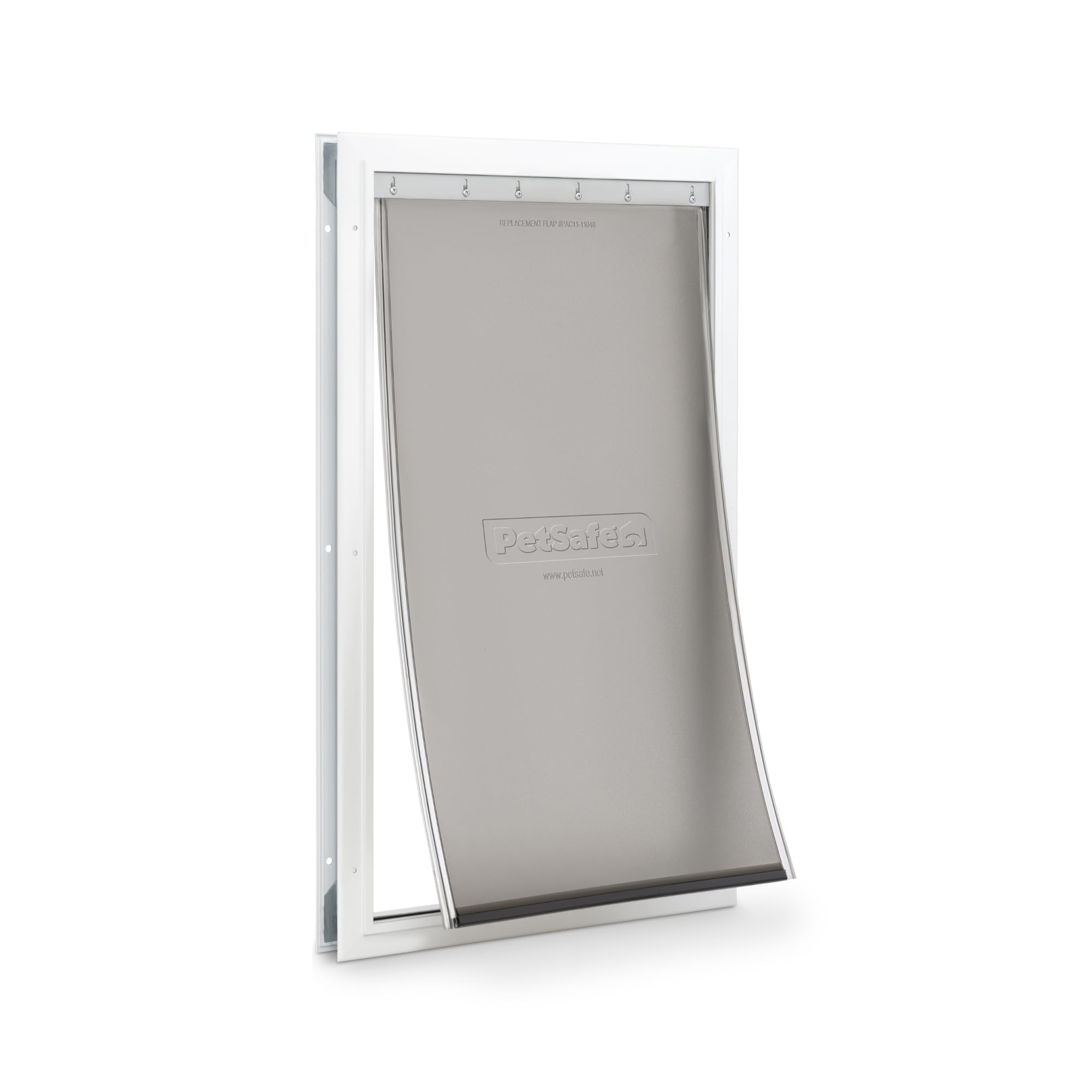 PetSafe Freedom Aluminum Pet Door for Dogs Extra-Large, White, Tinted Vinyl Flap