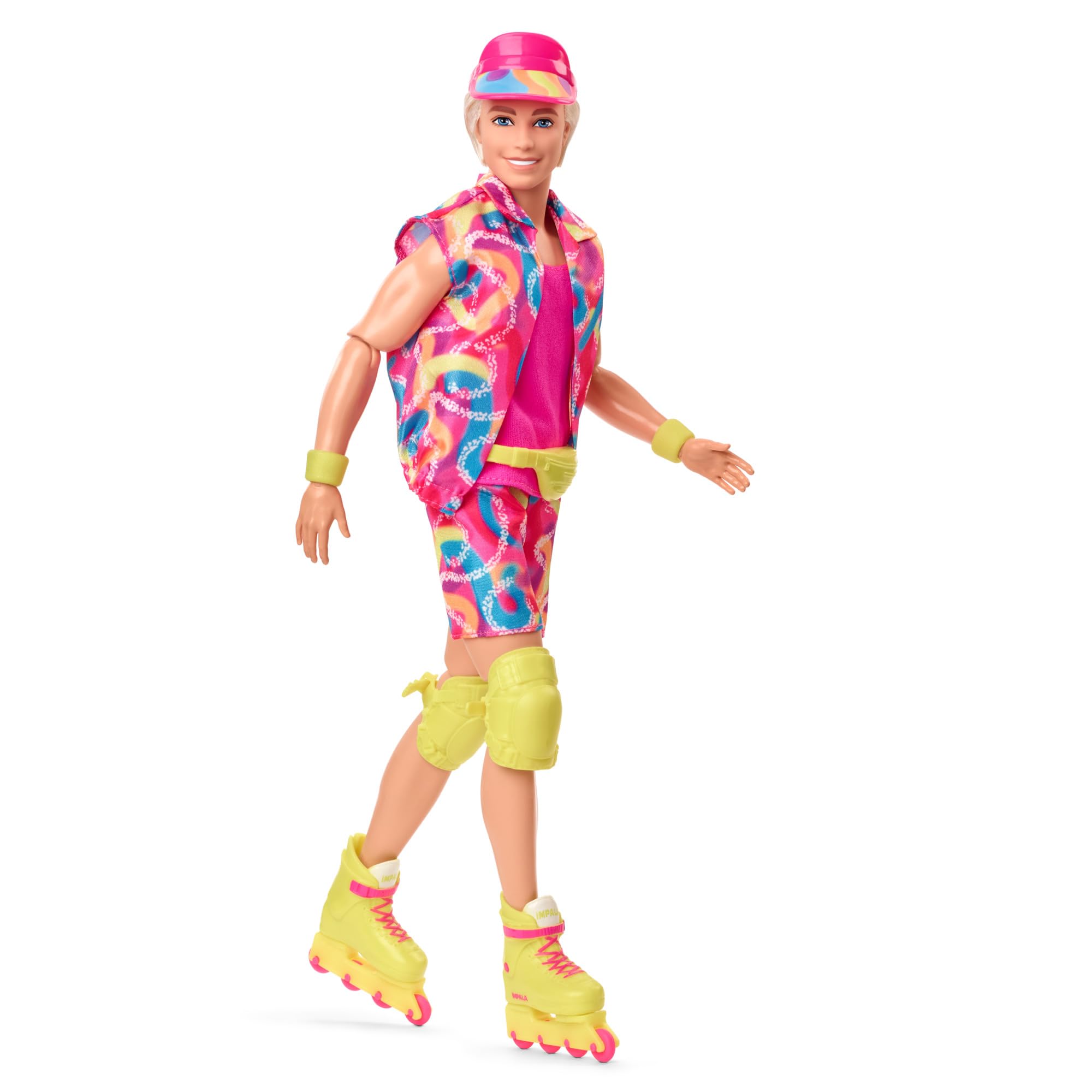 Barbie The Movie Collectible Ken Doll Wearing Retro-Inspired Inline Skate Outfit and Inline Skates