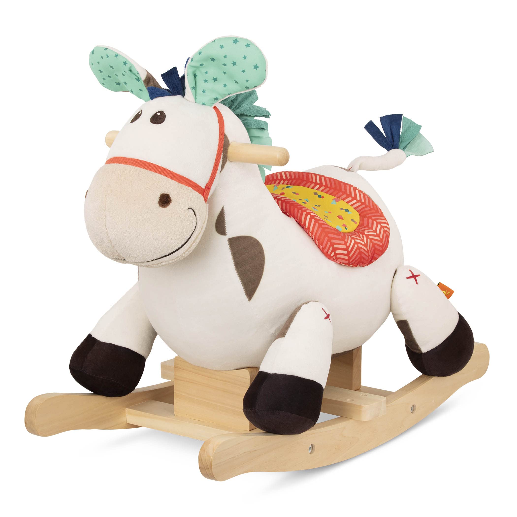 B. toys Plush Rocking Pony Ride-On, Rodeo Rocker Spotty Toy, Soft Toys