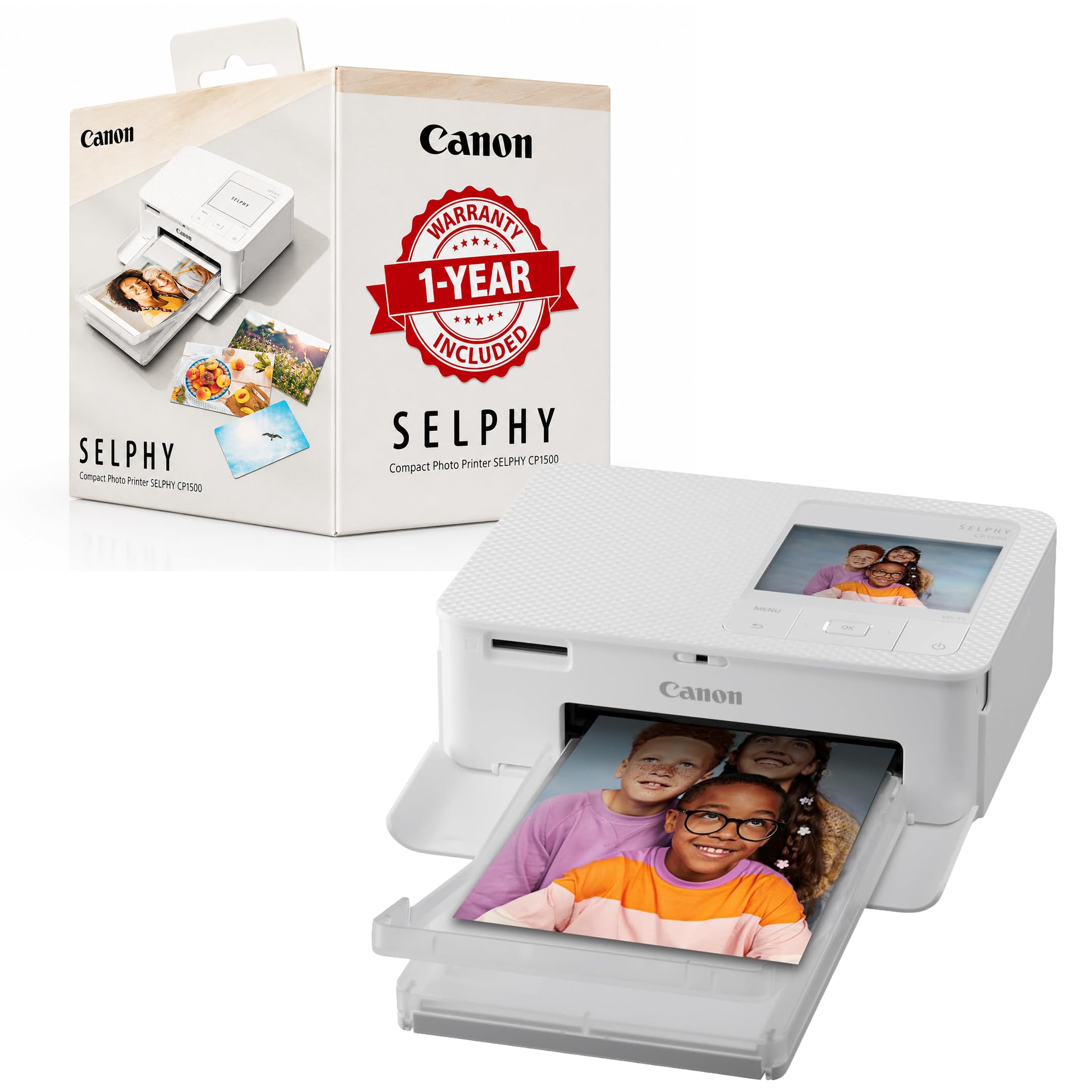 Canon SELPHY CP1500 Compact Photo Printer - White