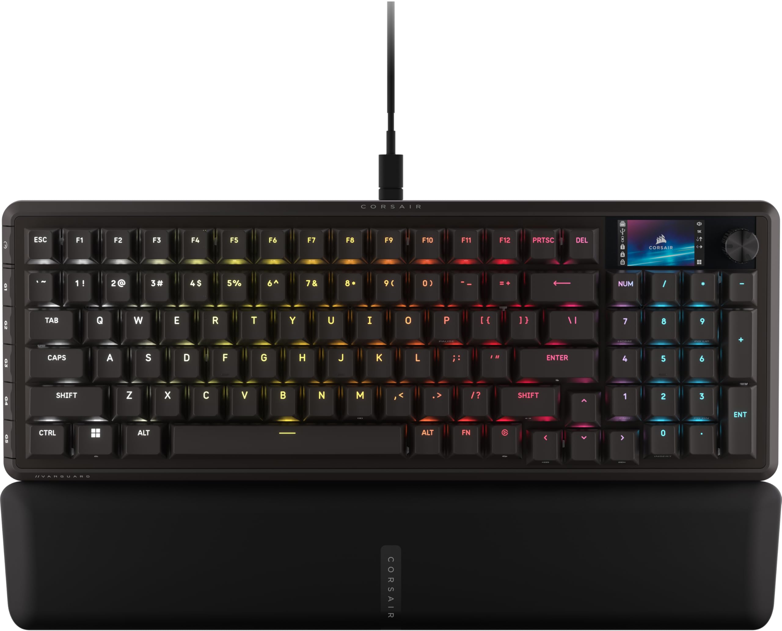 CORSAIR Vanguard PRO 96 Wired Hall Effect Magnetic Mechanical Gaming Keyboard ? 96% Layout, MGX Hyperdrive Switches, 8000Hz Polling, Rapid Trigger, Virtual Stream Deck, SOCD Flashtap, QWERTY US