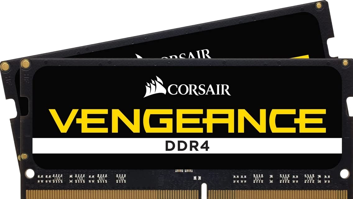 CORSAIR Vengeance SODIMM DDR4 RAM 32GB (2x16GB) Up to 3200MHz CL22-22-22-53 1.2V Intel AMD Laptop Notebook Memory - Black (CMSX32GX4M2A3200C22)