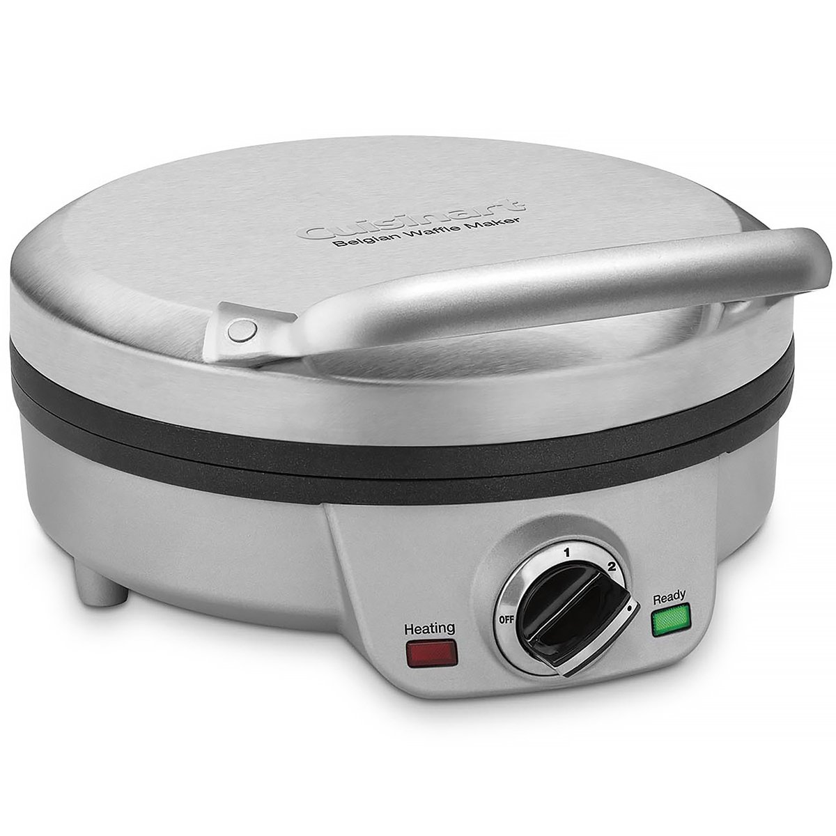 Cuisinart 4-Slice Round Belgian Waffle Maker, Non-Stick Coated Plates