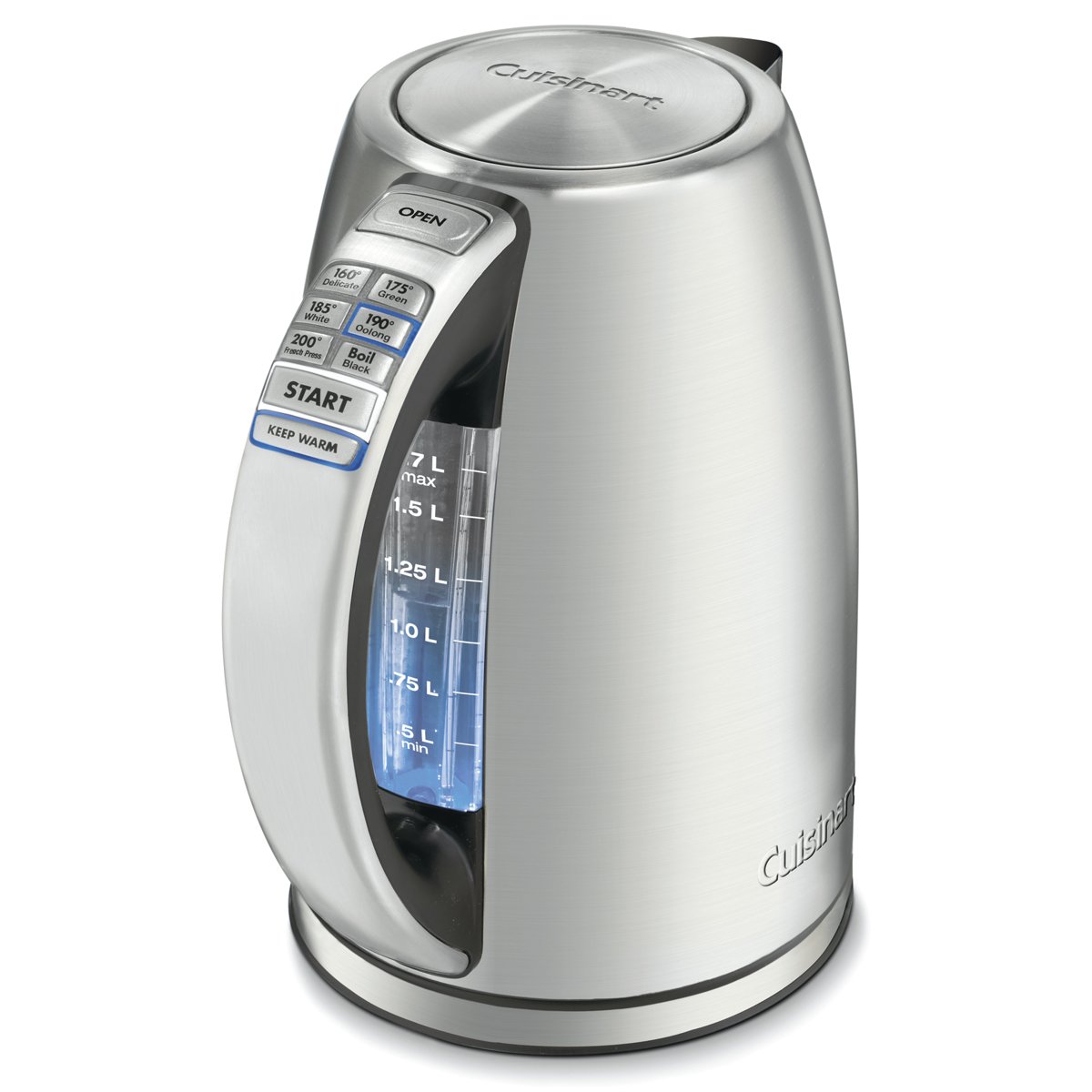 Cuisinart Electric Kettle, 1500W Fast Heating, 6 Temp Presets, 1.7L