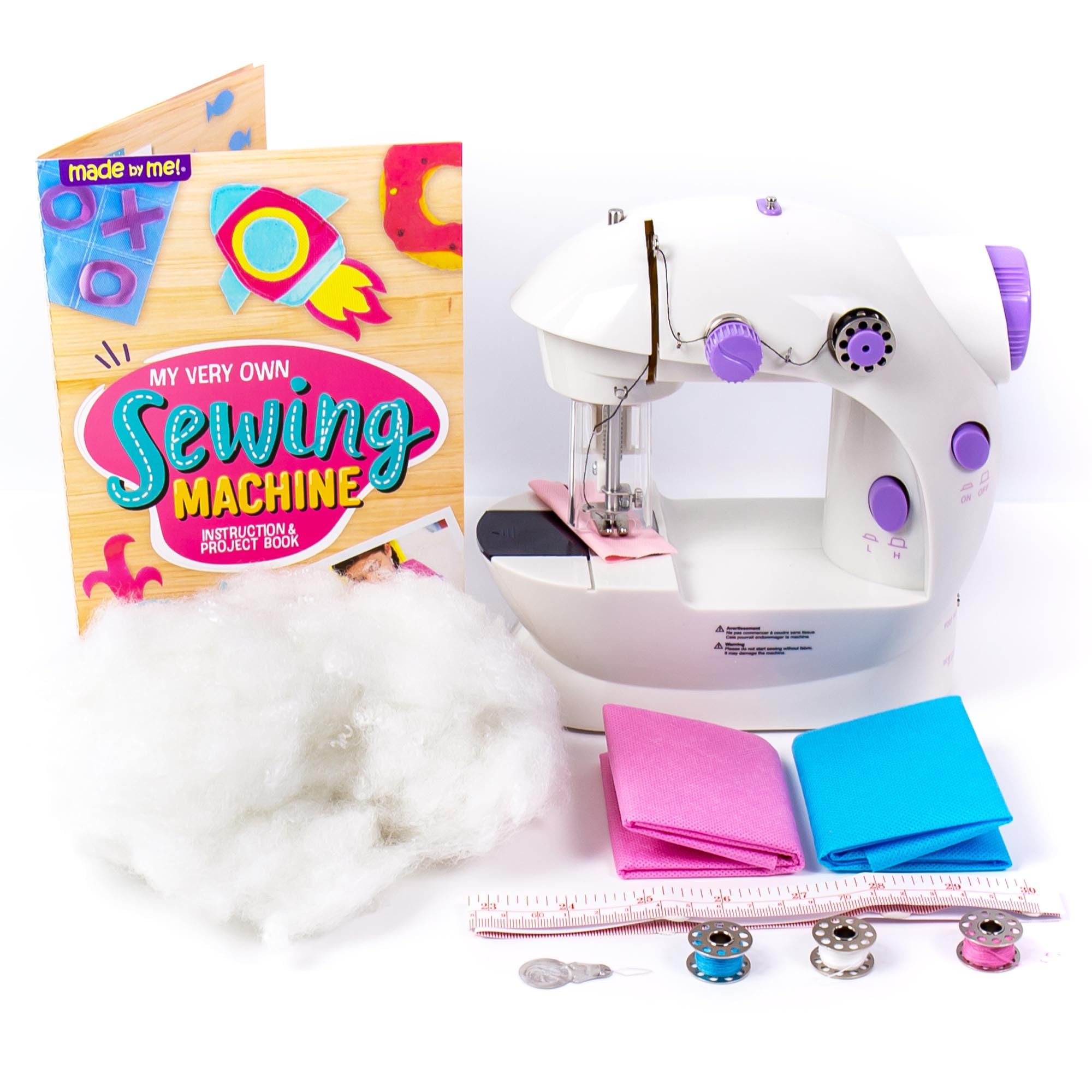 Made By Me My Very Own Sewing Machine, Battery Operated, Includes Spools of Thread, Needle Threader, Fabric Sheets & More, Sewing Kit for Kids, Kids Sewing Machine