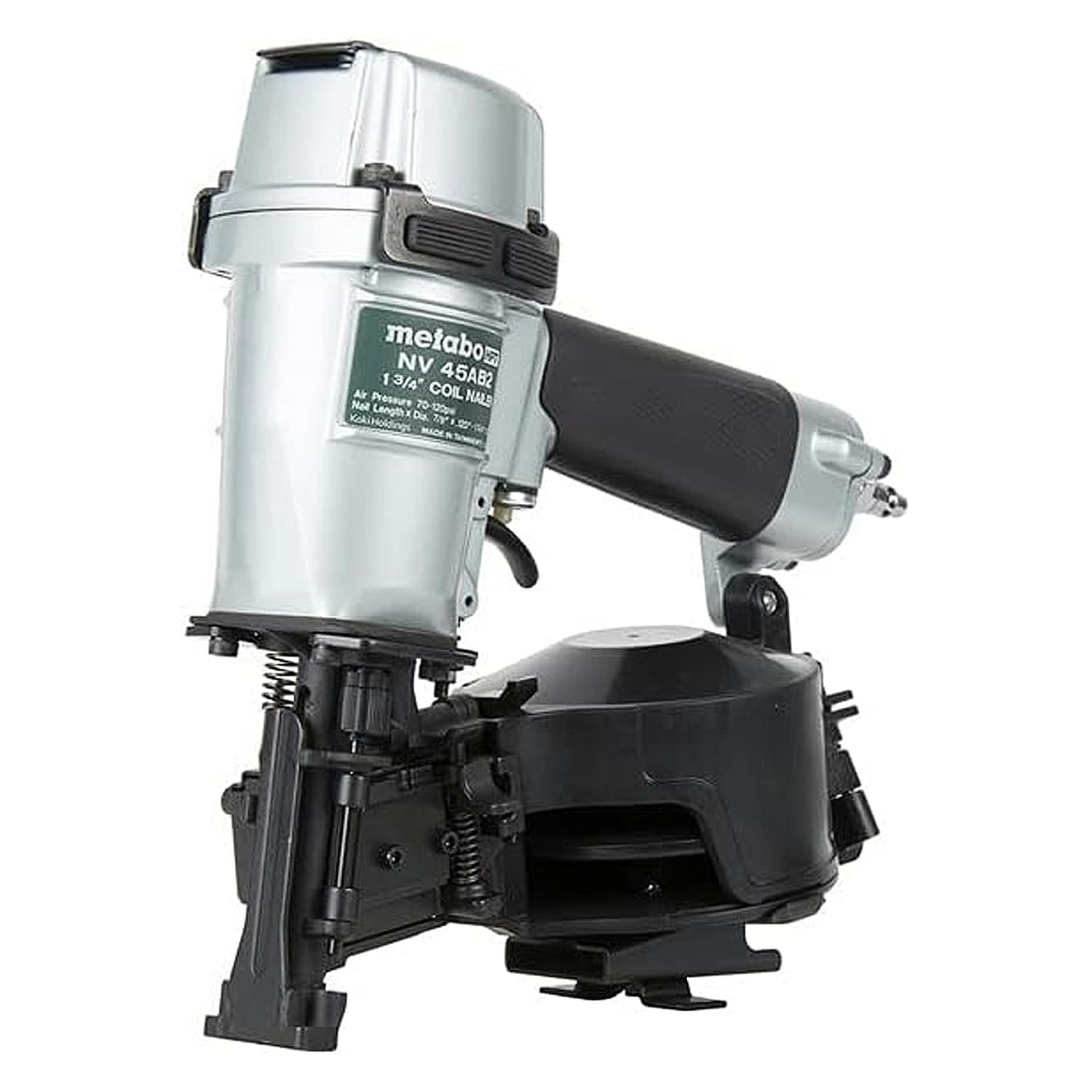 Metabo HPT Roofing Nailer, Pro-Preferred Pneumatic Power Nailers, Ideal for Asphalt Roofing Shingles, 16 Degree 7/8″ to 1-3/4″ Roofing Nails, NV45AB2