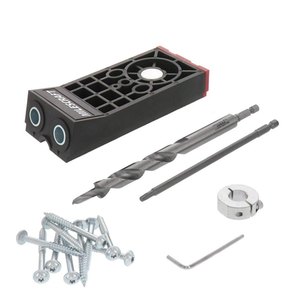 Milescraft 1326 Pocket Jig 300 - Twin/Double Heavy Duty Pocket Hole Jig Kit System. Complete Pocket Hole Kit for 2x4's with All Accessories Included.