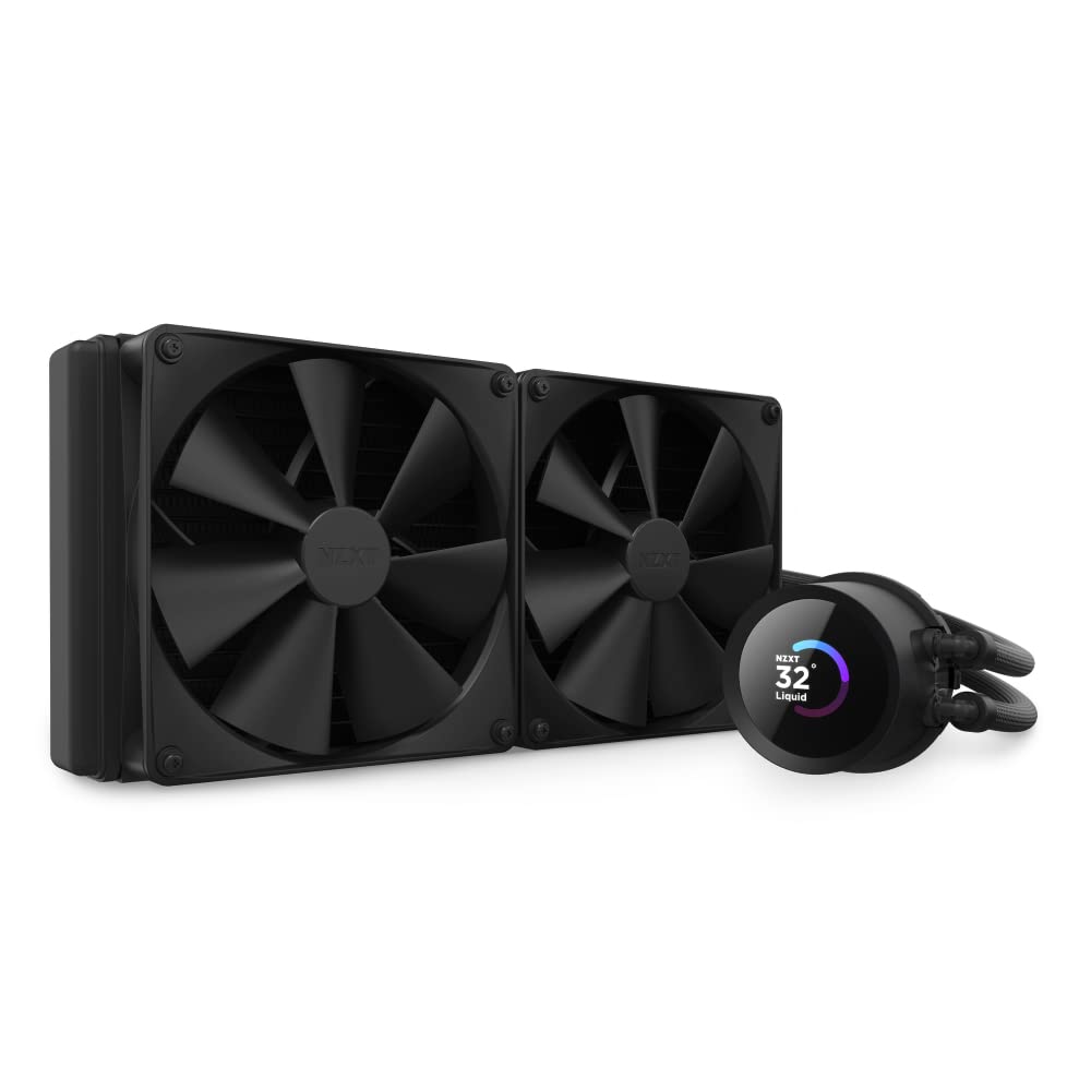 NZXT Kraken 280-280mm AIO Liquid CPU Cooler, LCD - Black