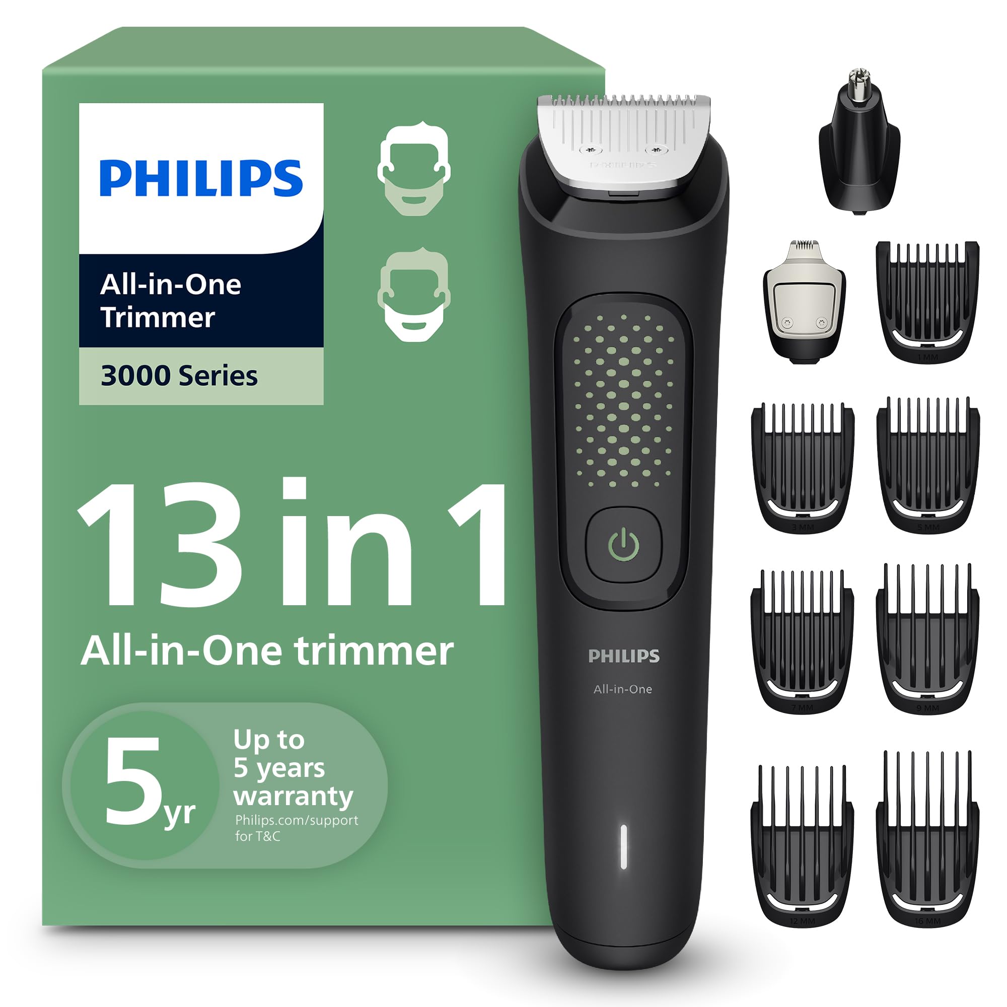 Philips All-in-One 3000 Trimmer, 13-Piece Kit, Black