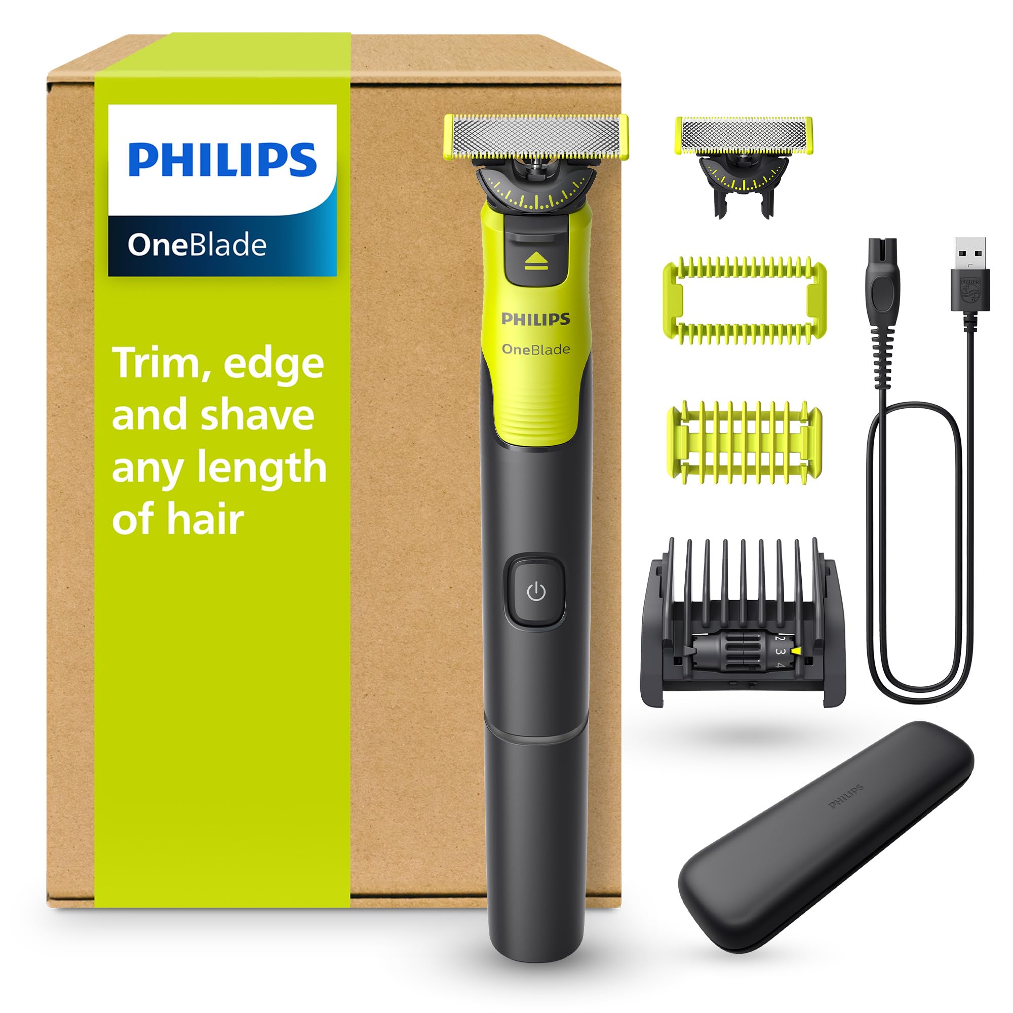 Philips OneBlade 360 App Connected Hybrid Trimmer and Shaver, Face & Body