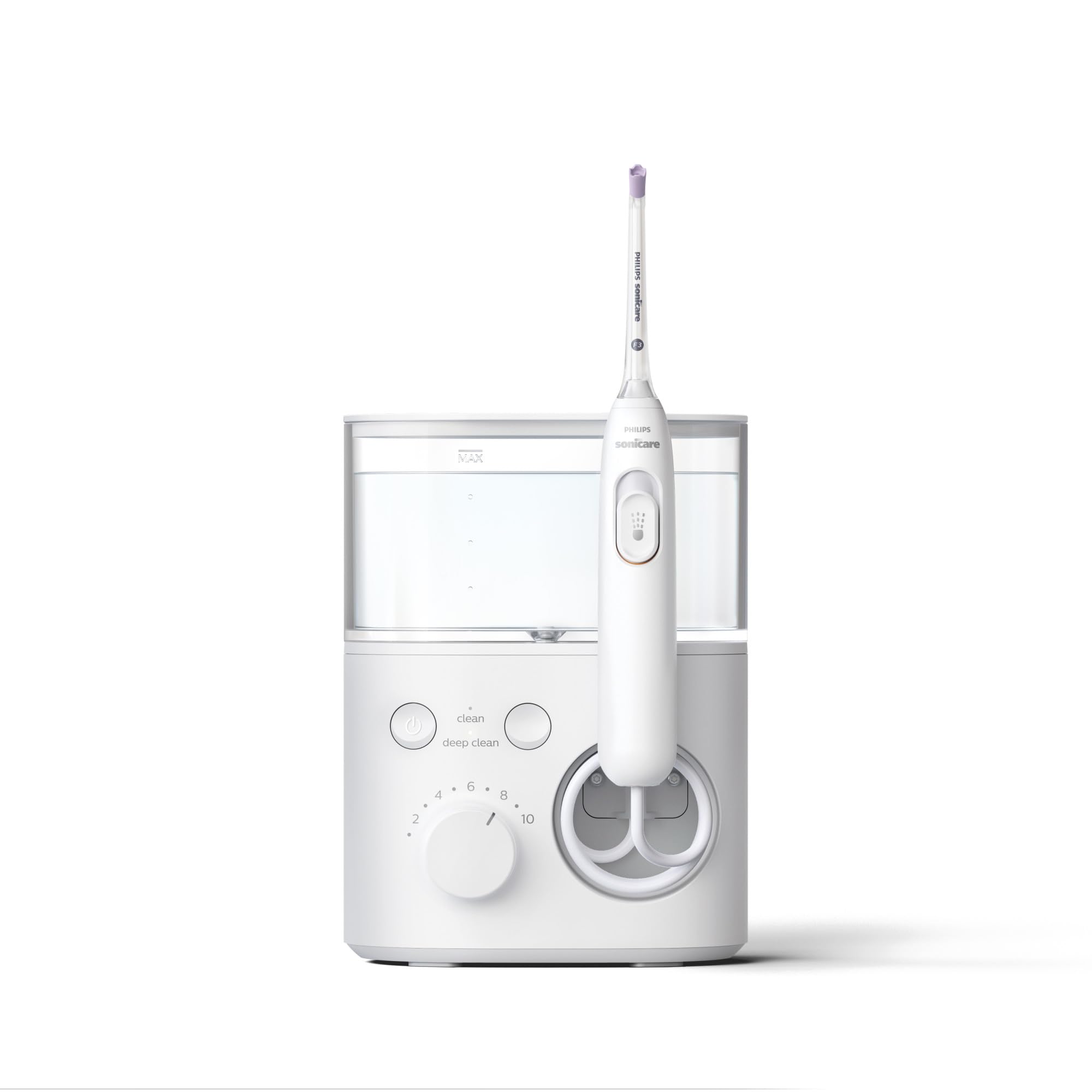 Philips Sonicare Countertop Power Flosser 5000, 2 Nozzles, White