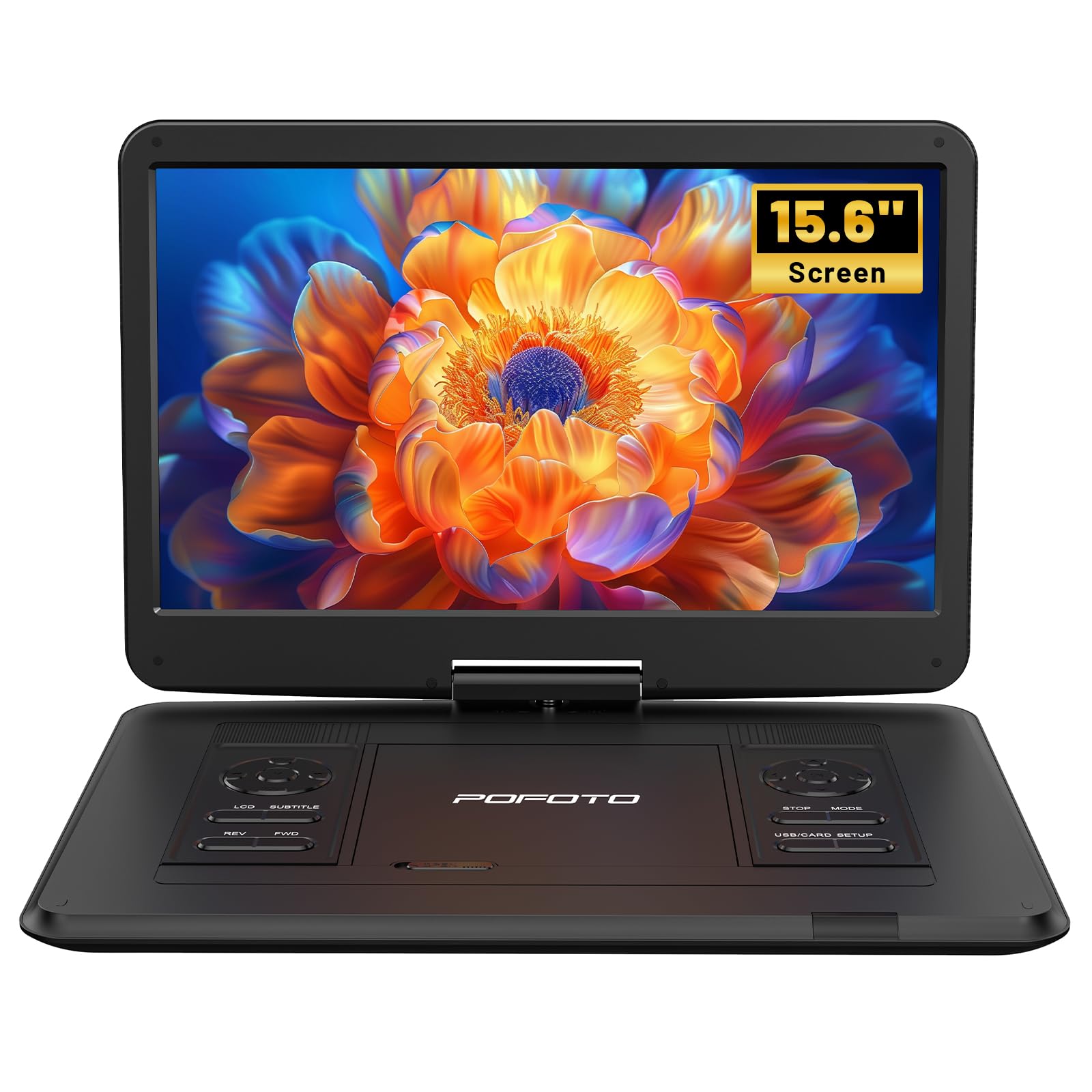 POFOTO 17.5” Portable DVD Player with 15.6” Large HD Screen-Black