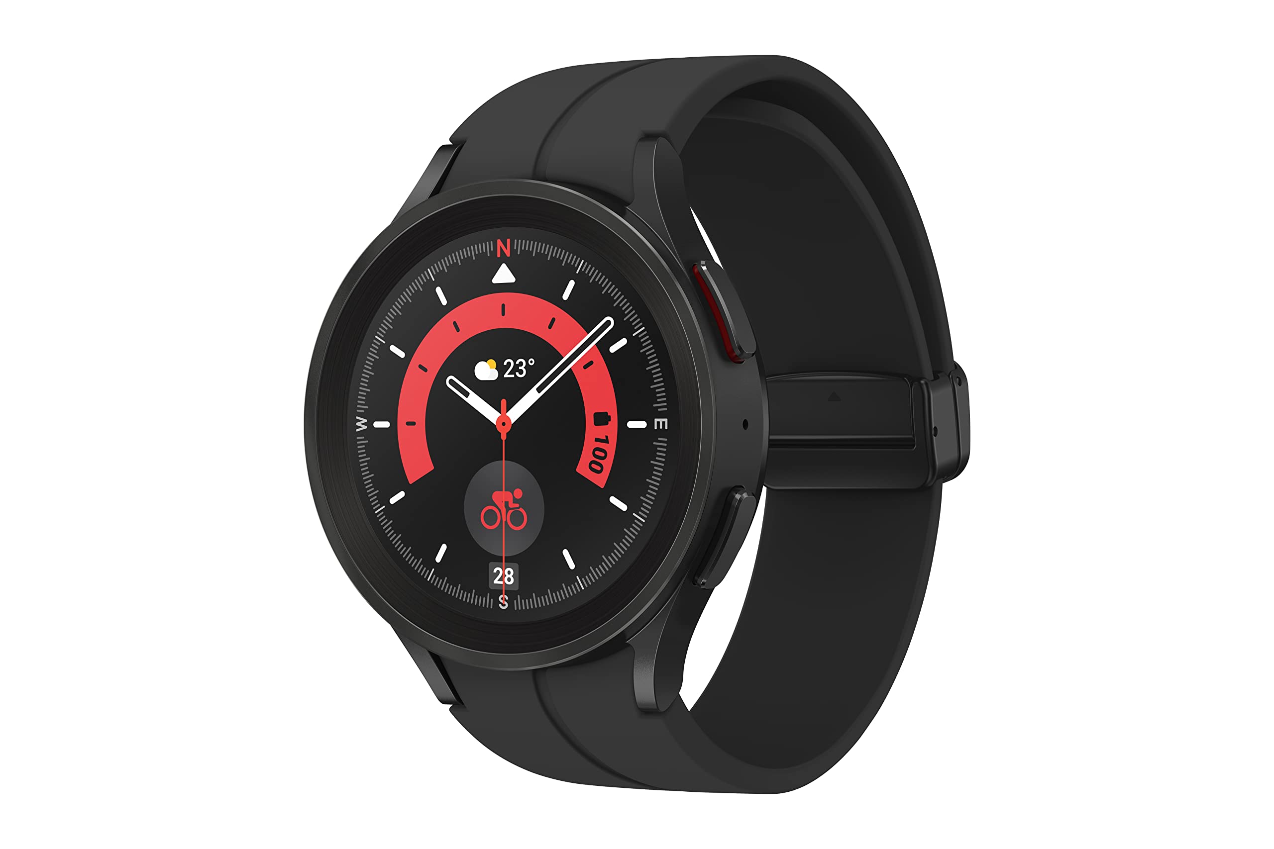 Samsung Galaxy Watch5 Pro 45mm LTE Black Titanium, Heart Monitor, Workout Tracking, Advanced Sleep Coaching, Body Composition Analyzer