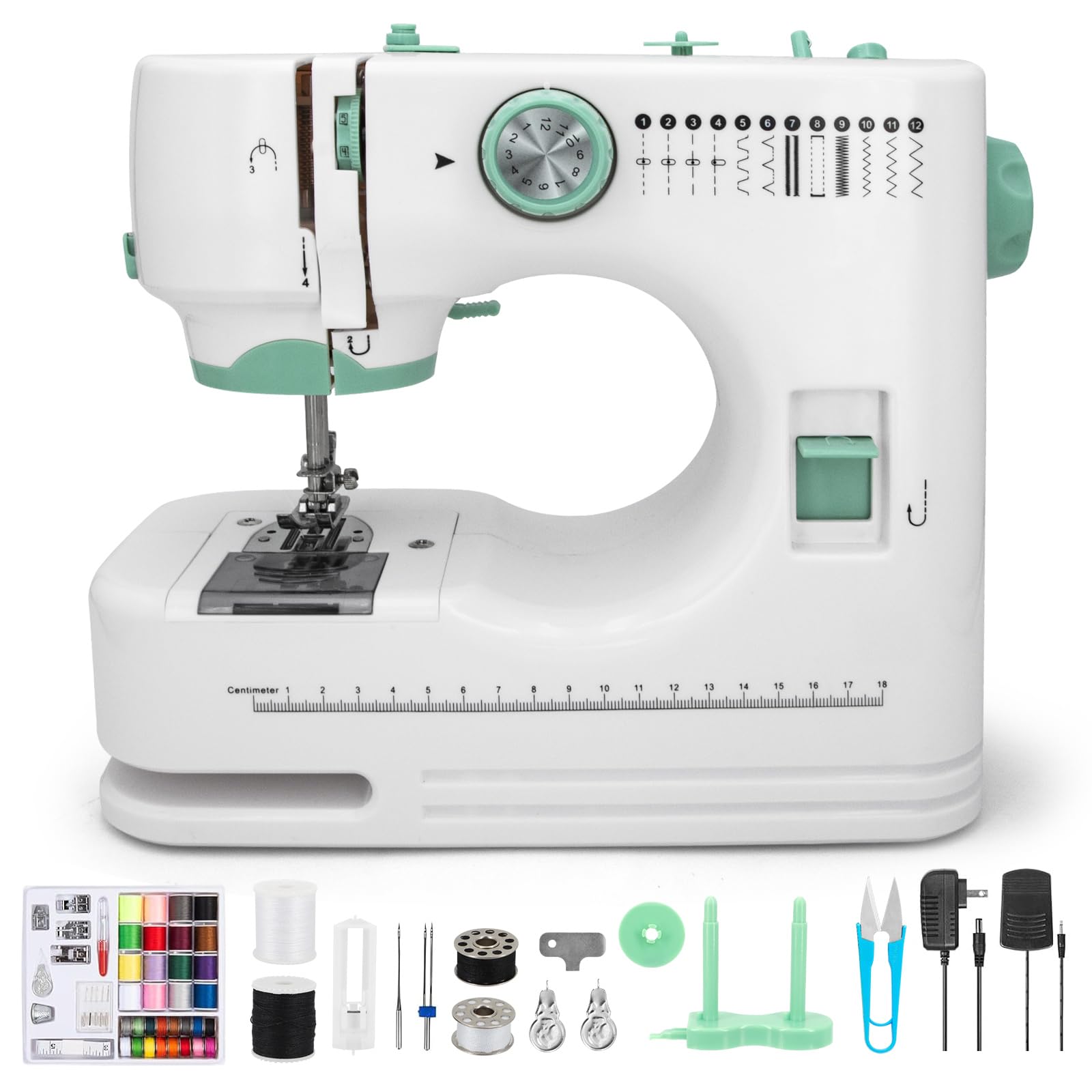 Sewing Machine for Beginners with 12 Stitches & 6 Feet