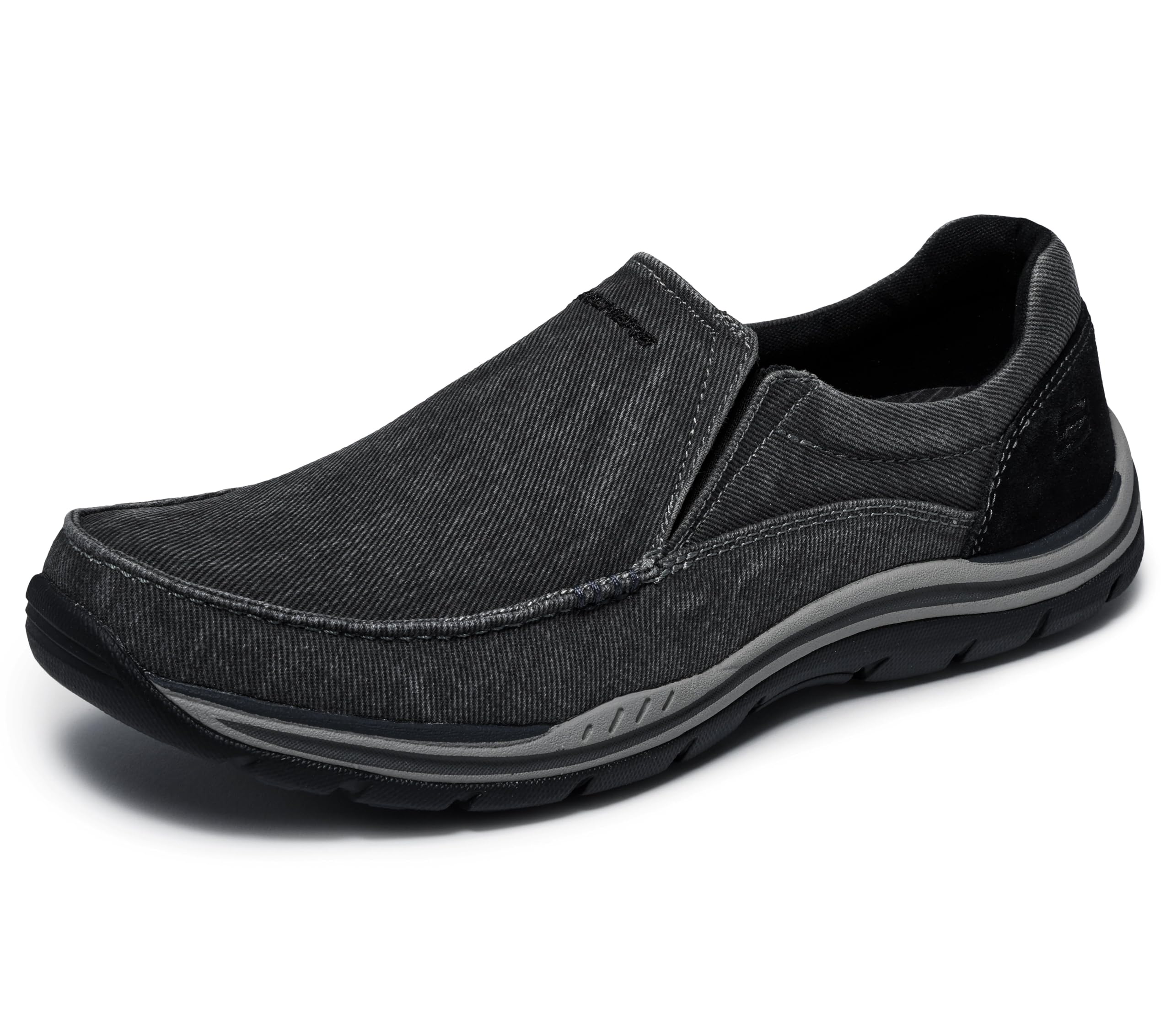Skechers Men's Expected - Avillo Relaxed Fit slip on Loafer, Black, 11.5 M US